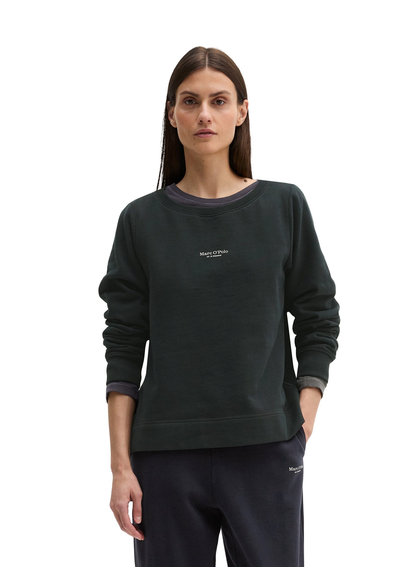 Marc O'Polo Sweatshirt mit gepeachter Oberfläche