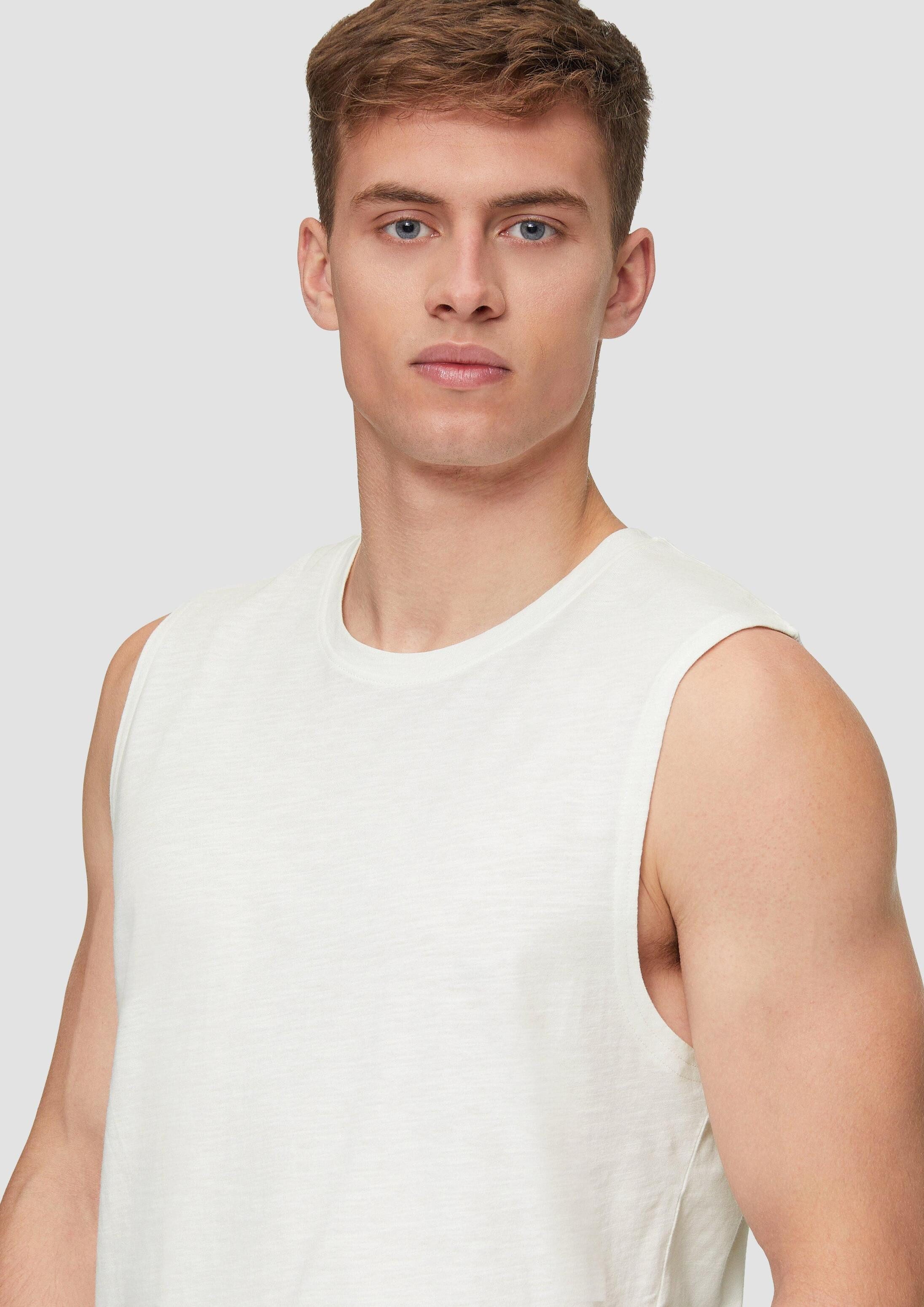 QS Muskelshirt T-Shirt Ärmelloses Shirt aus reiner Baumwolle