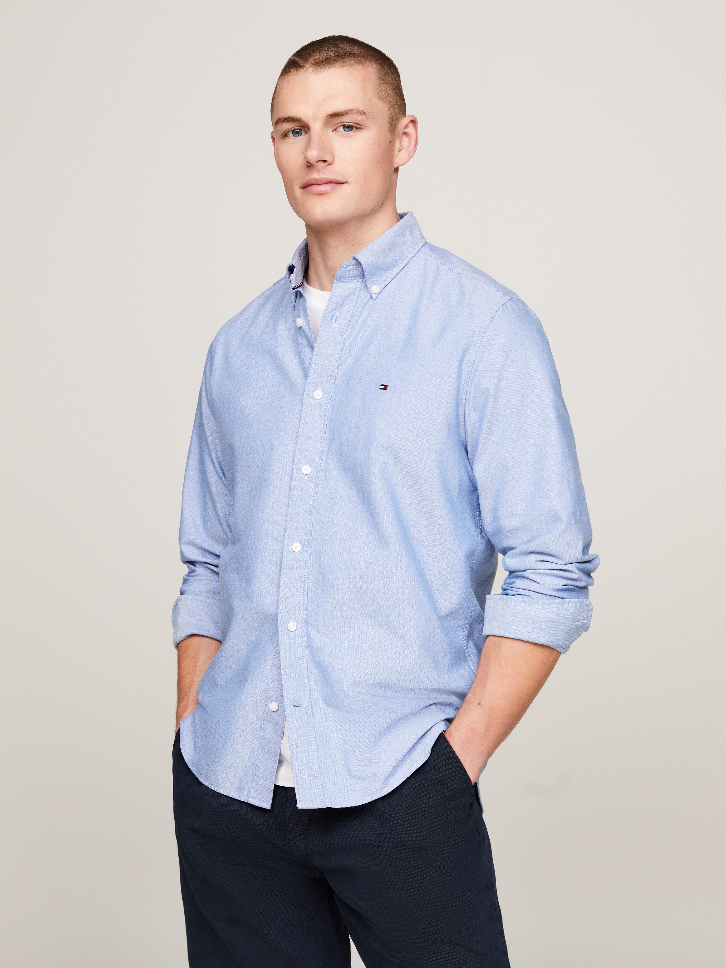 Tommy Hilfiger Langarmhemd SOLID HERITAGE OXFORD günstig online kaufen