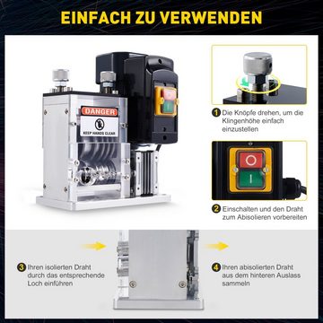 CREWORKS Abisolierzange, Set 1-tlg., Kabelschälmaschine Abisoliermaschine ø1,5-30mm
