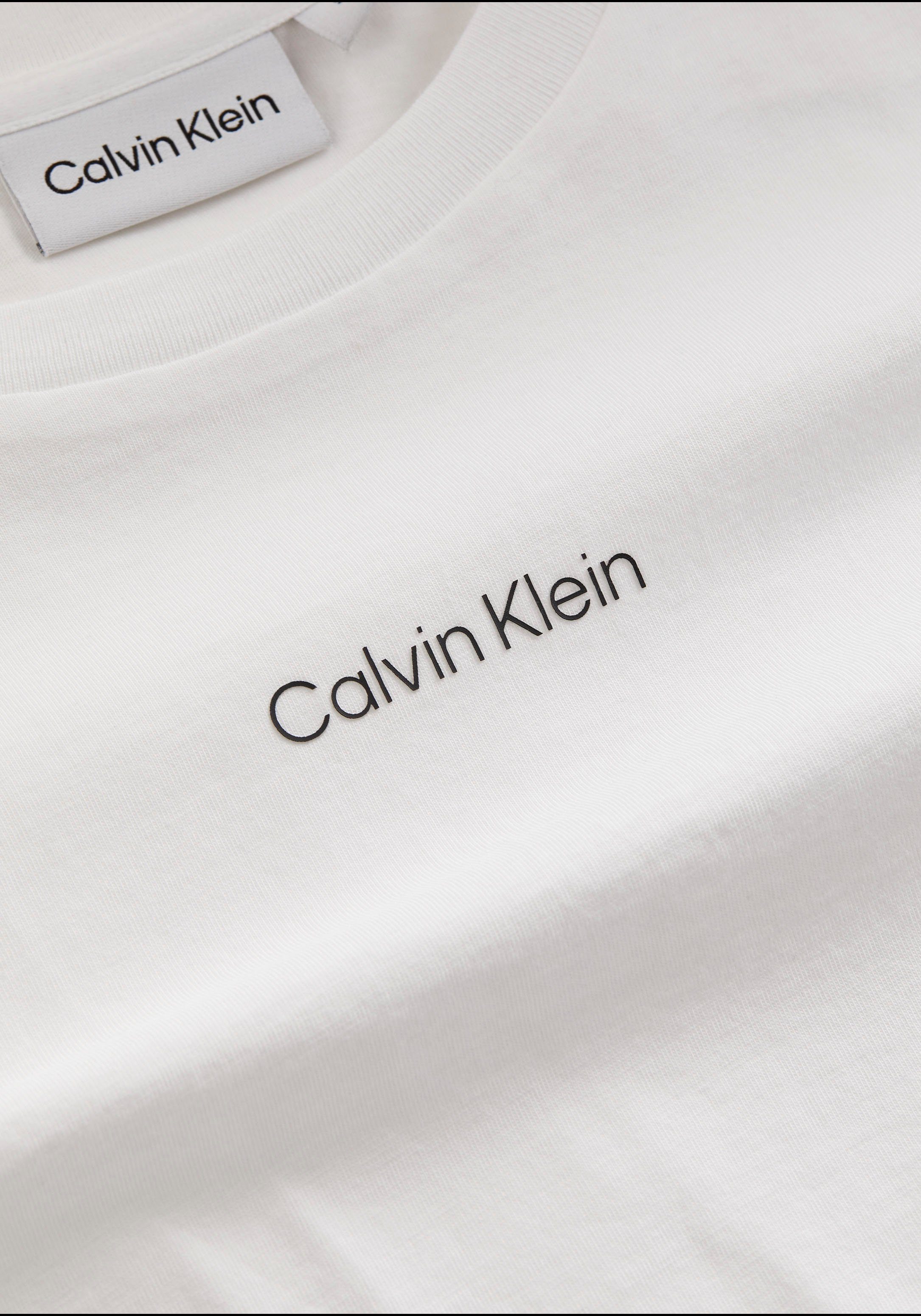 Calvin Klein T-Shirt MICRO aus Bright-White reiner T-SHIRT Baumwolle LOGO