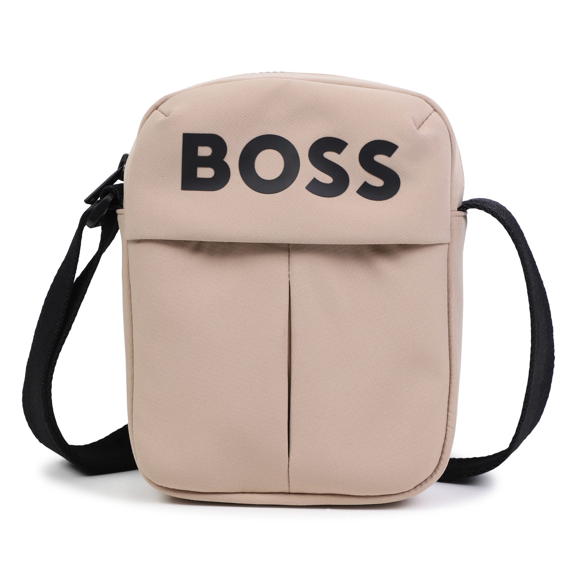 Boss Kidswear Umhängetasche BOSS KIDSWEAR verstellbare Umhängetasche braun mit Logo und Zipper
