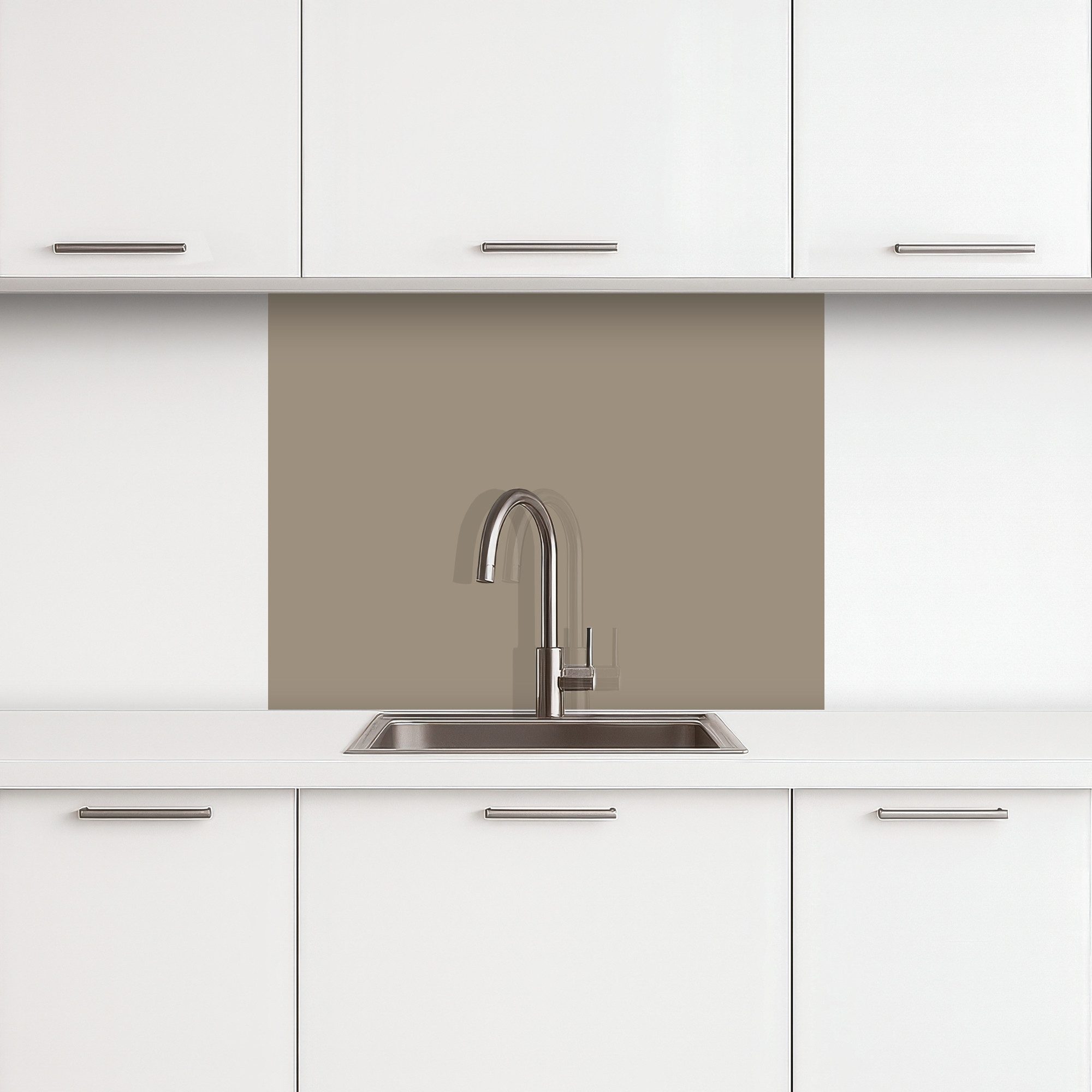 KitchenYeah Küchenrückwand selbstklebend Interieur - Farben - Beige, (1-tlg günstig online kaufen