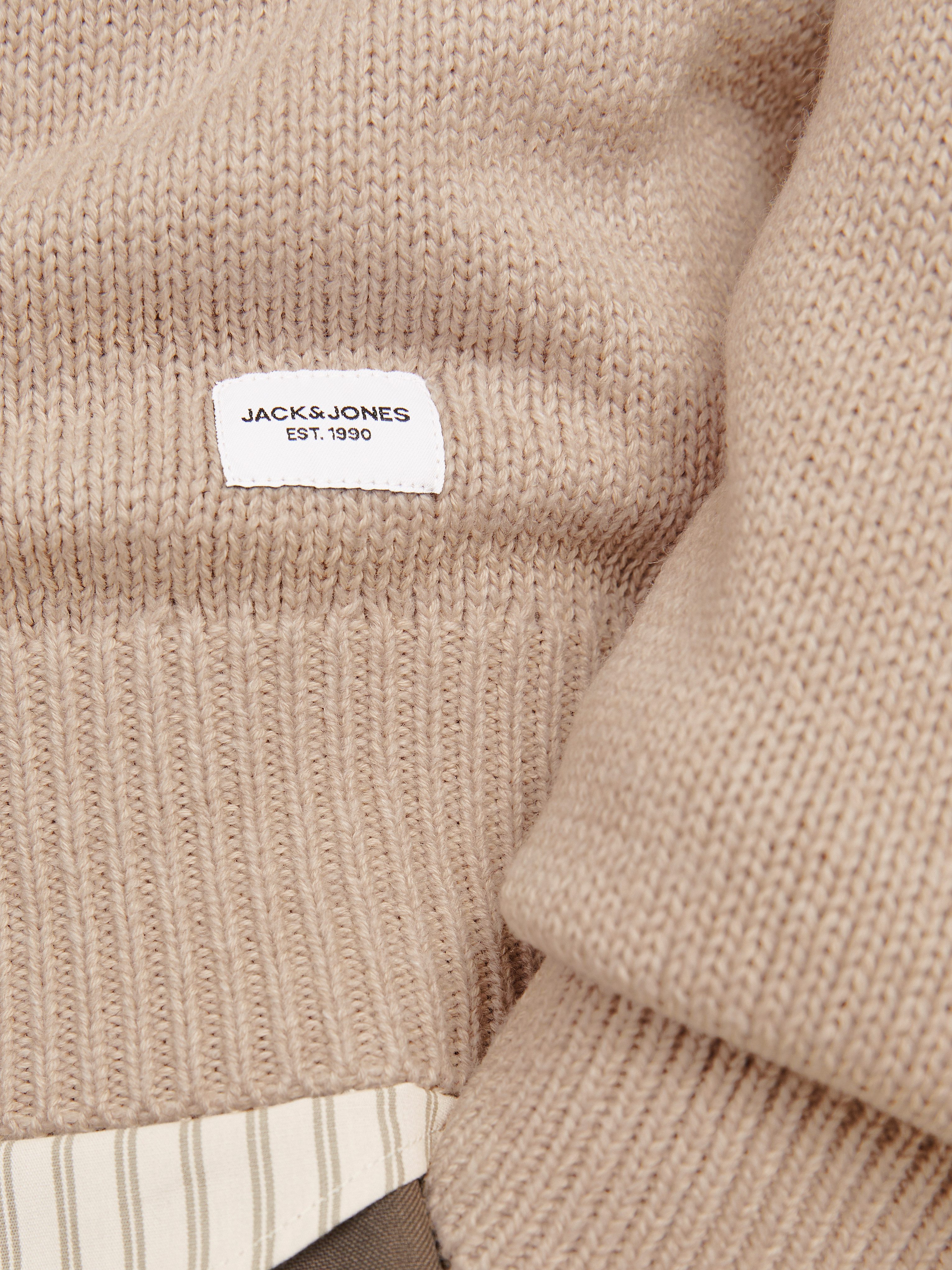Jack & Jones Rundhalspullover JJJERRY KNIT CREW NECK AW24 mit Struktur