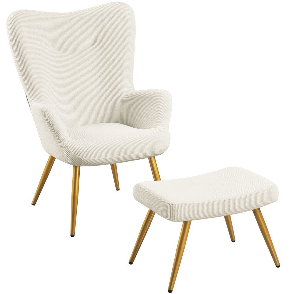 Yaheetech Relaxsessel Ohrensessel mit Hocker, Loungesessel mit Klappbarer R günstig online kaufen