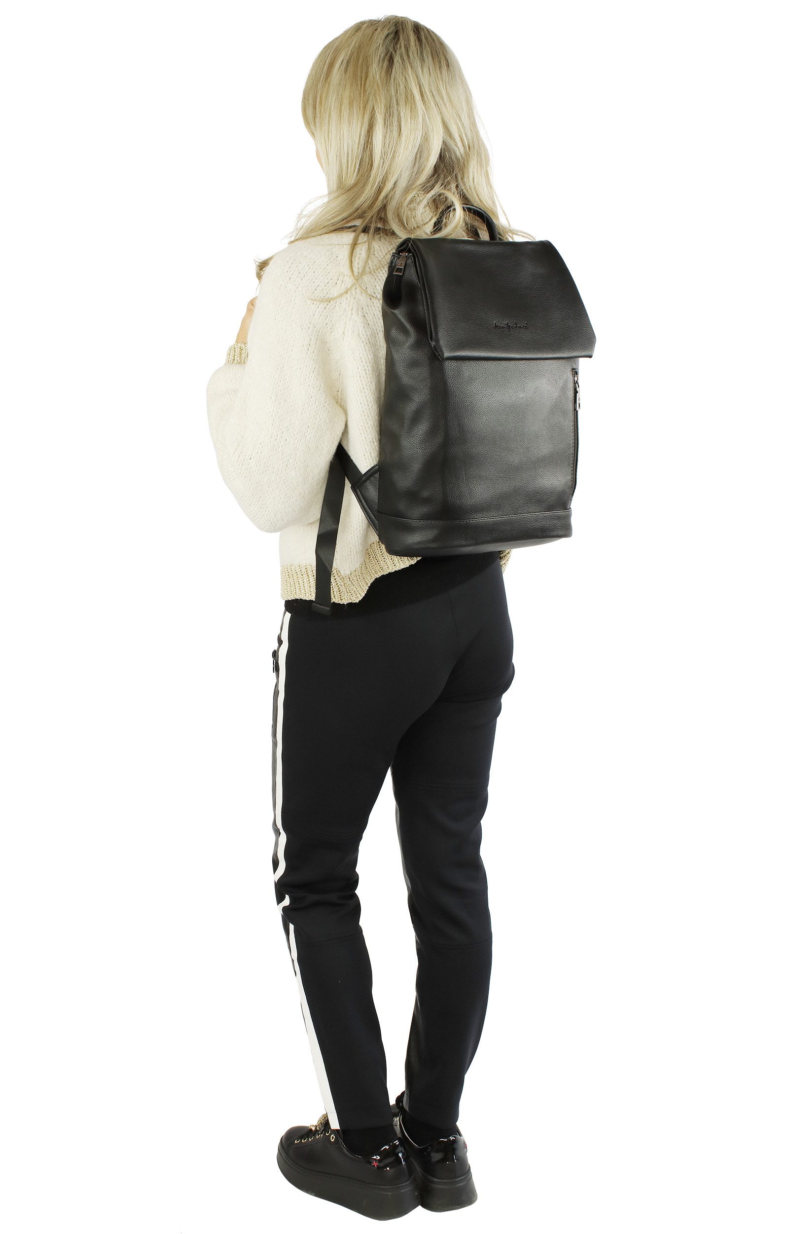 J JONES JENNIFER JONES Cityrucksack Damen Daypack mit Tabletfach gepolstert Anti Diebstahlfach Vol. 14 L, mit Tabletfach – Bild 4 von 5