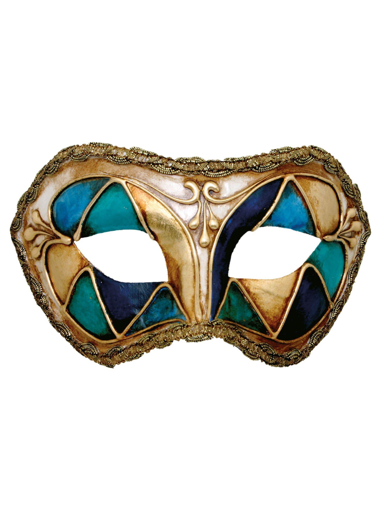 Maskworld Verkleidungsmaske Colombina arlecchino blu - Karneval Faschingsmaske