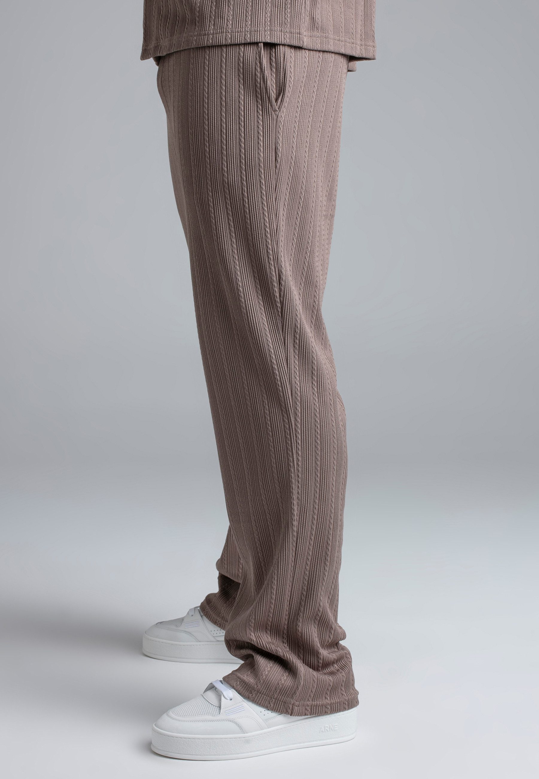 Siksilk Jogger Pants SikSilk Herren Braun Textured Track Pants