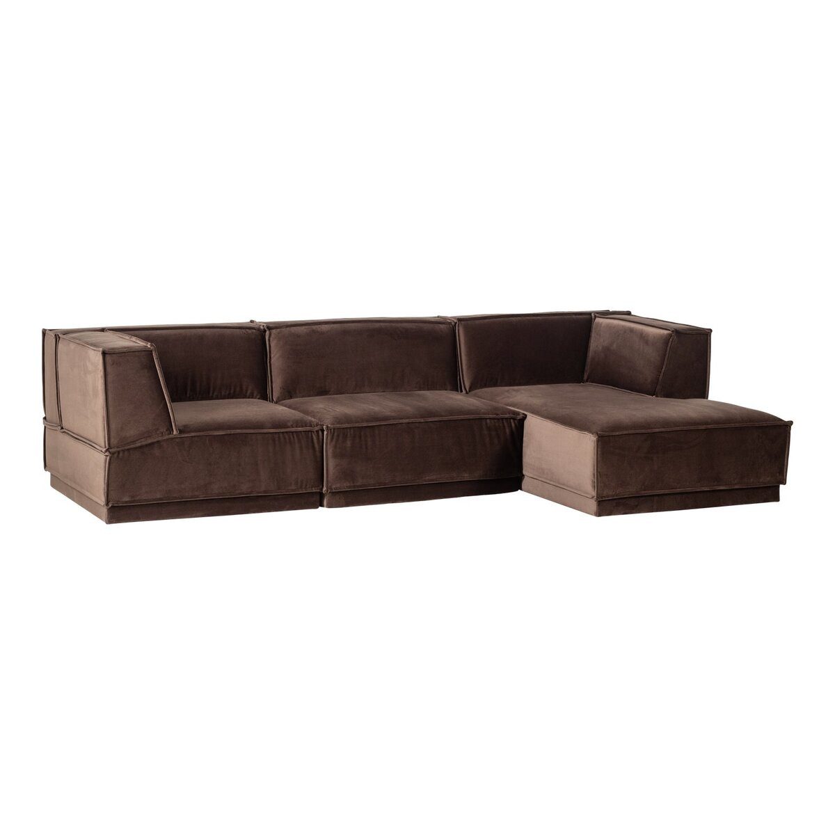 WOOOD Ecksofa, Geräumige Sitzfläche, bequem und weich gepolstert