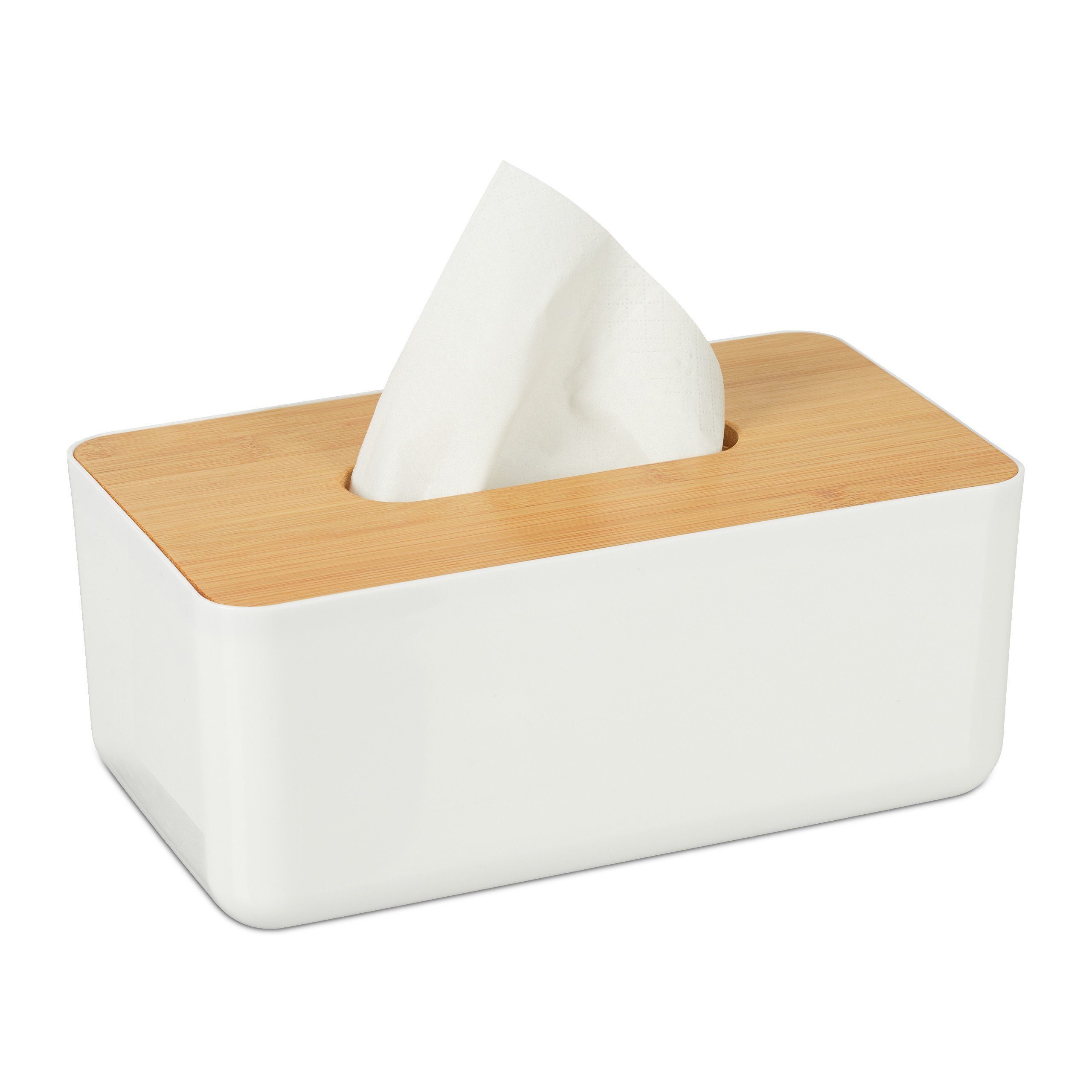 Demarkt Tissue Box Taschentücher Boxen Kosmetiktücherbox Taschentuchbox  Aufbewahrungsbox Rot 25,5 x 14 x 9,5cm