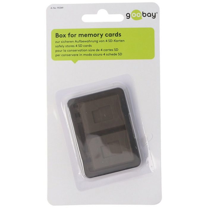 Goobay Aufbewahrungsbox für bis zu 4x SD Speicherkarten Speicherkarte