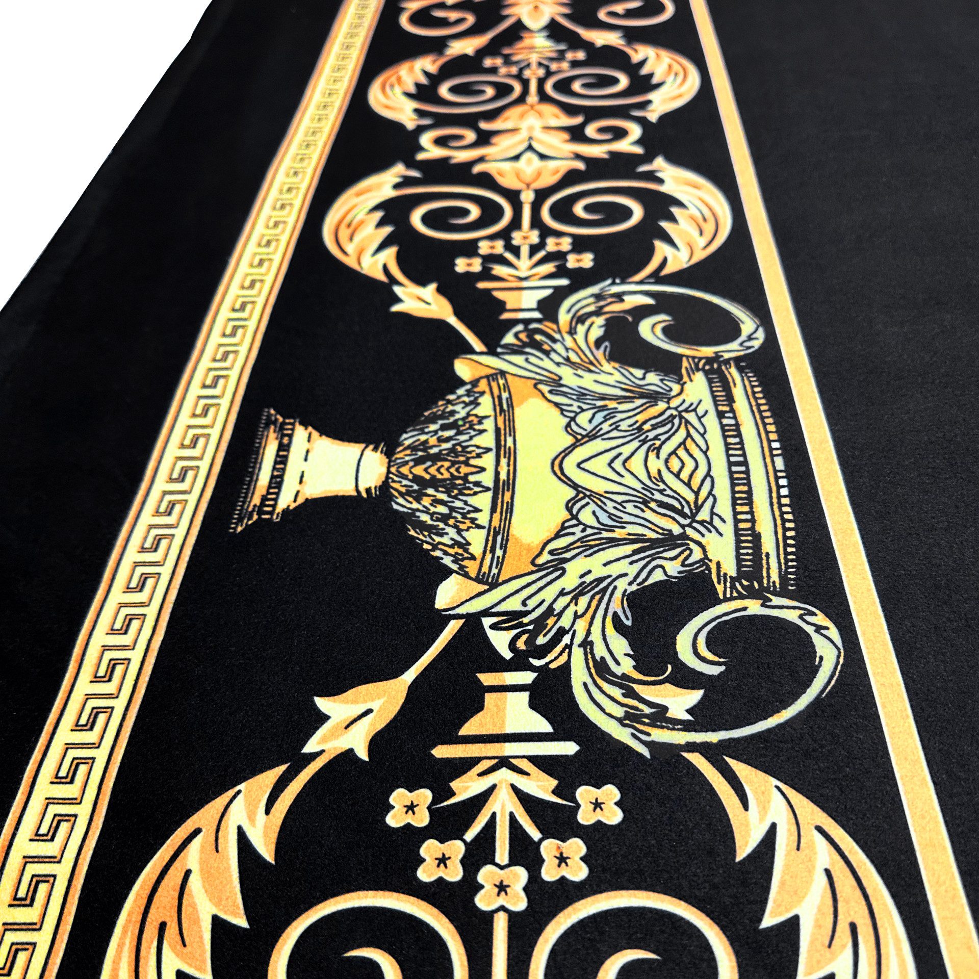 Wohndecke Kuscheldecke Fleecedecke Wohndecke Sherpa Decke mit Motiv schwarz gold, Belle Arti, Couch Sofa Sofadecke Couchdecke Bettdecke Bettüberwurf Sofaüberwurf