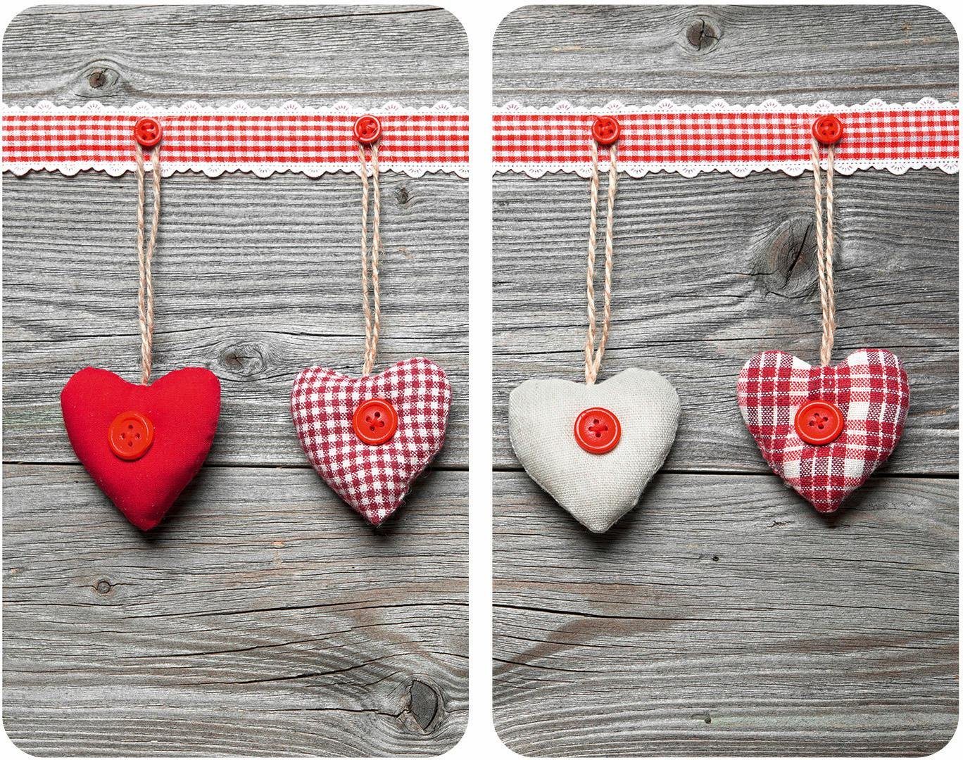 Herd-Abdeckplatte, 2er Set, 30 x 52 cm, »Herzen« Herd-Abdeckplatte, 2er Set, 30 x 52 cm, »Herzen«