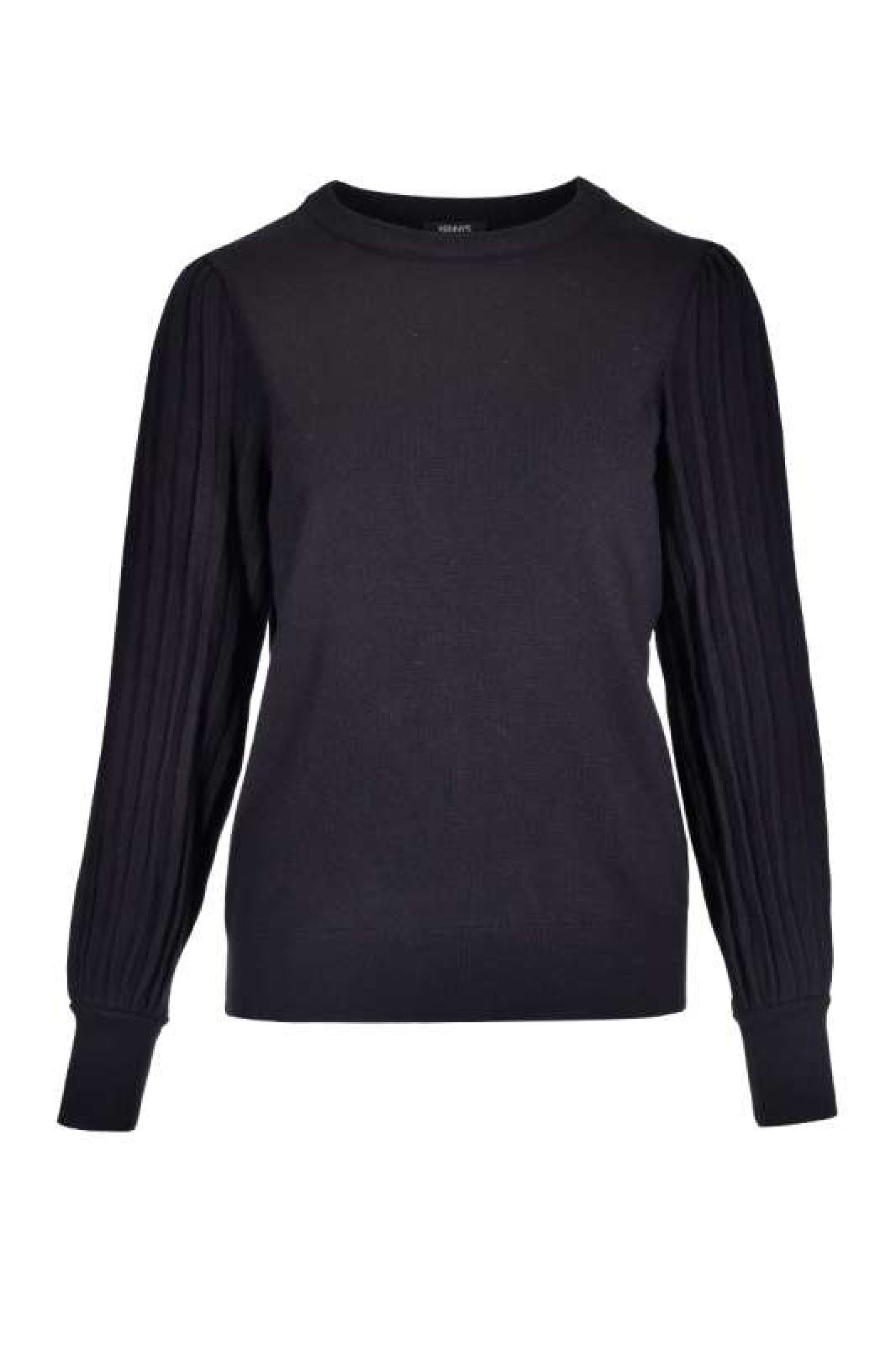 Kenny S. Rundhalspullover PULLI PLISSEEAERMEL günstig online kaufen