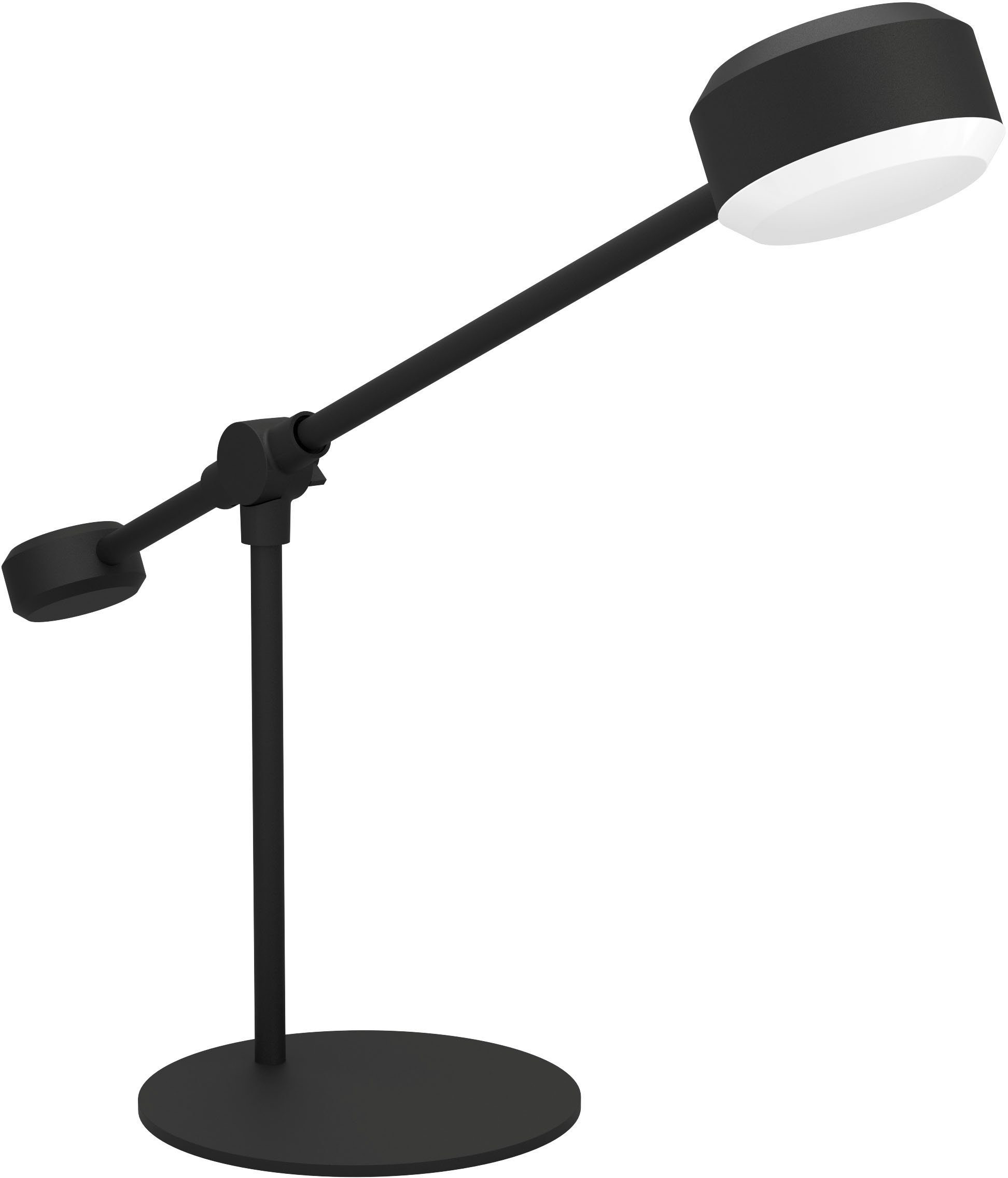 EGLO Tischleuchte CLAVELLINA, LED fest integriert, Warmweiß, Tischleuchte in schwarz aus Stahl - 6,8W - Warmweiß | Tischlampen