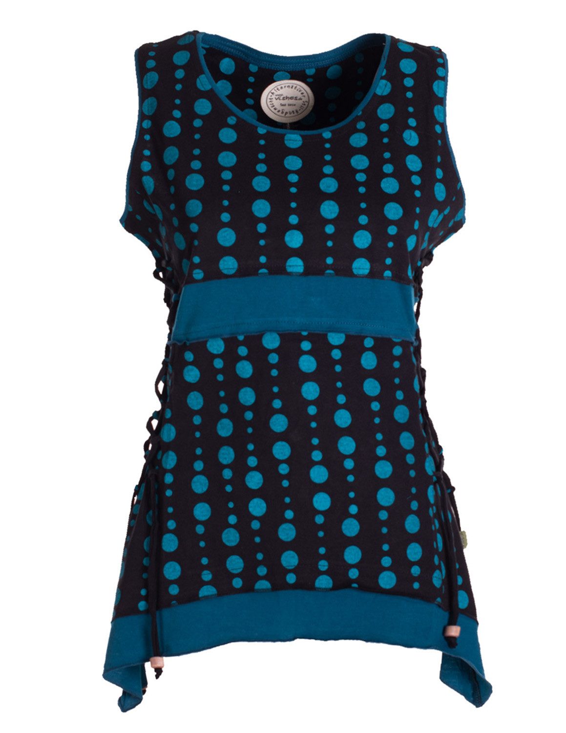 Vishes Shirttop Damen Sommer-Top Zipfel-Top Punkte günstig online kaufen