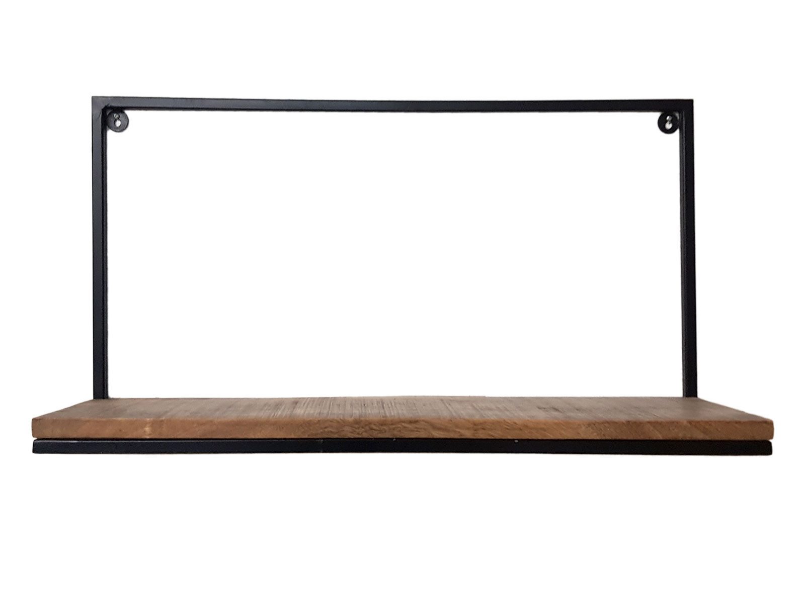 Amagohome Bücherregal Bücher Regal Wandregal Bücherbord 75 x 40 x 20 cm Metall schwarz Holzb
