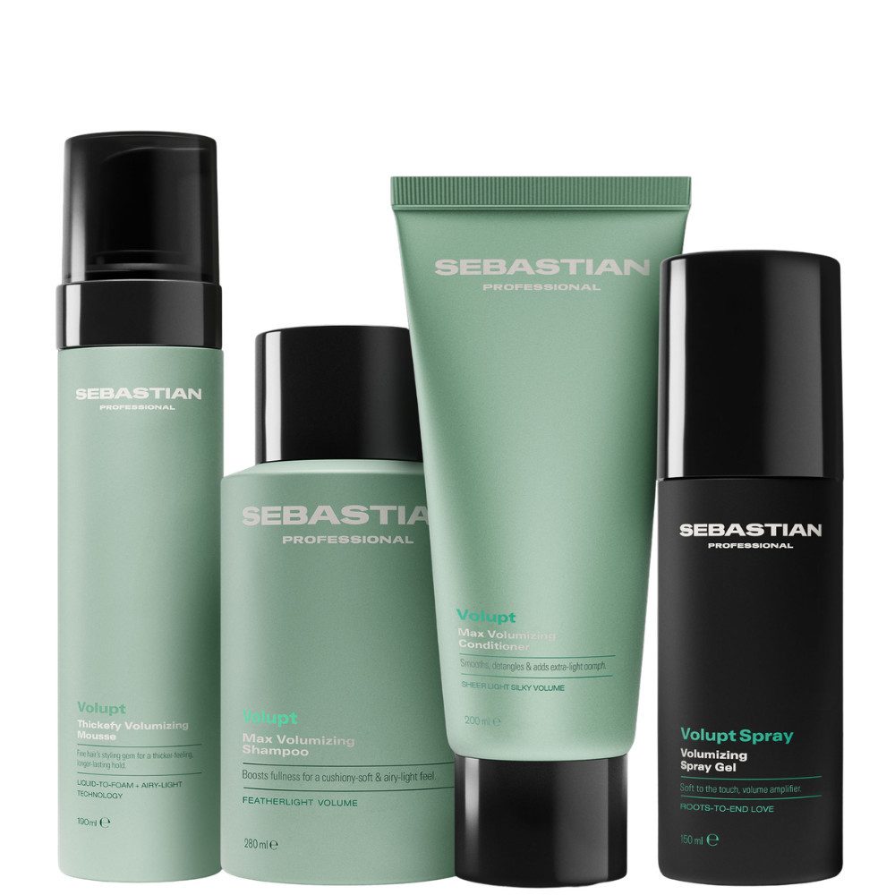 Sebastian Professional Haarpflege-Set Volupt Volumen Routine – für sichtbar mehr Fülle, 4-tlg., mehr Fülle, Struktur und Leichtigkeit mit flexibler Stylingkontrolle.