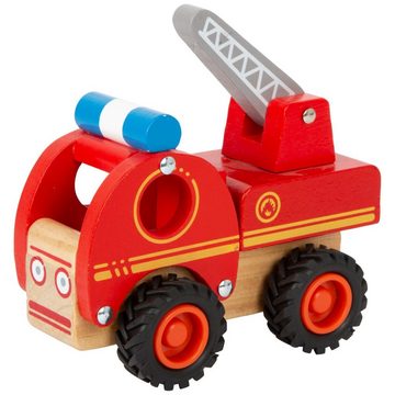 Small Foot Spielzeug-Feuerwehr small foot Feuerwehrfahrzeug, (1-tlg), Gummierte, geräuscharme Reifen