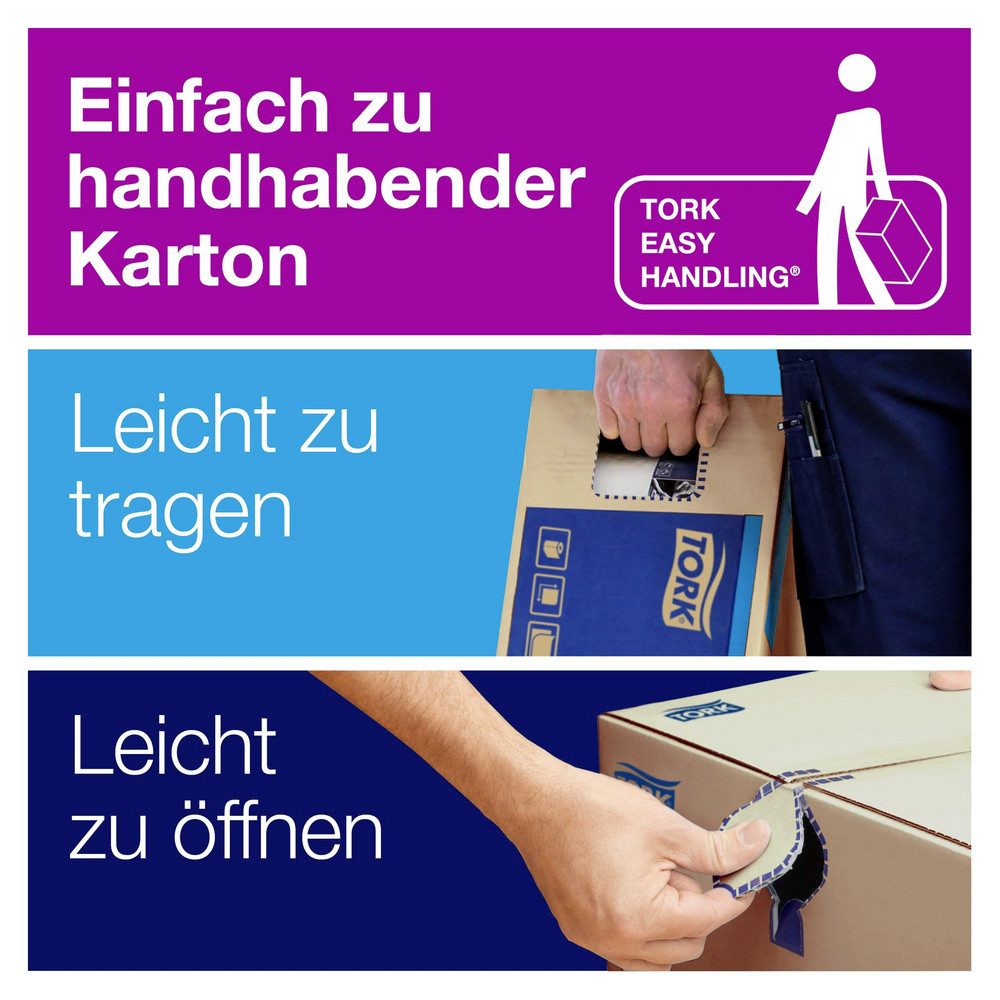 TORK Papierhandtuch TORK 471132 Papierhandtücher (L x B) 23.4 cm x 21.3 cm Weiß 1 St.