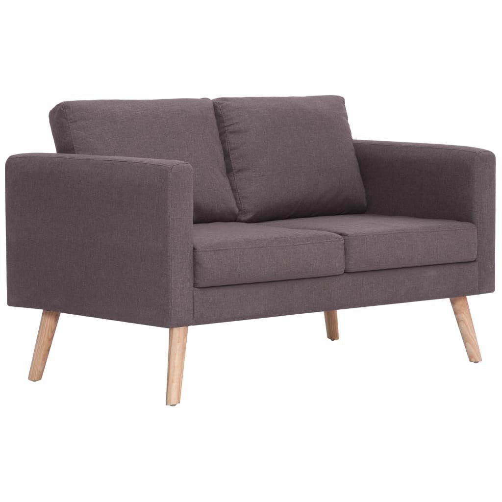 Sofagarnitur Sofa vidaXL Stoff Taupe 2-tlg.