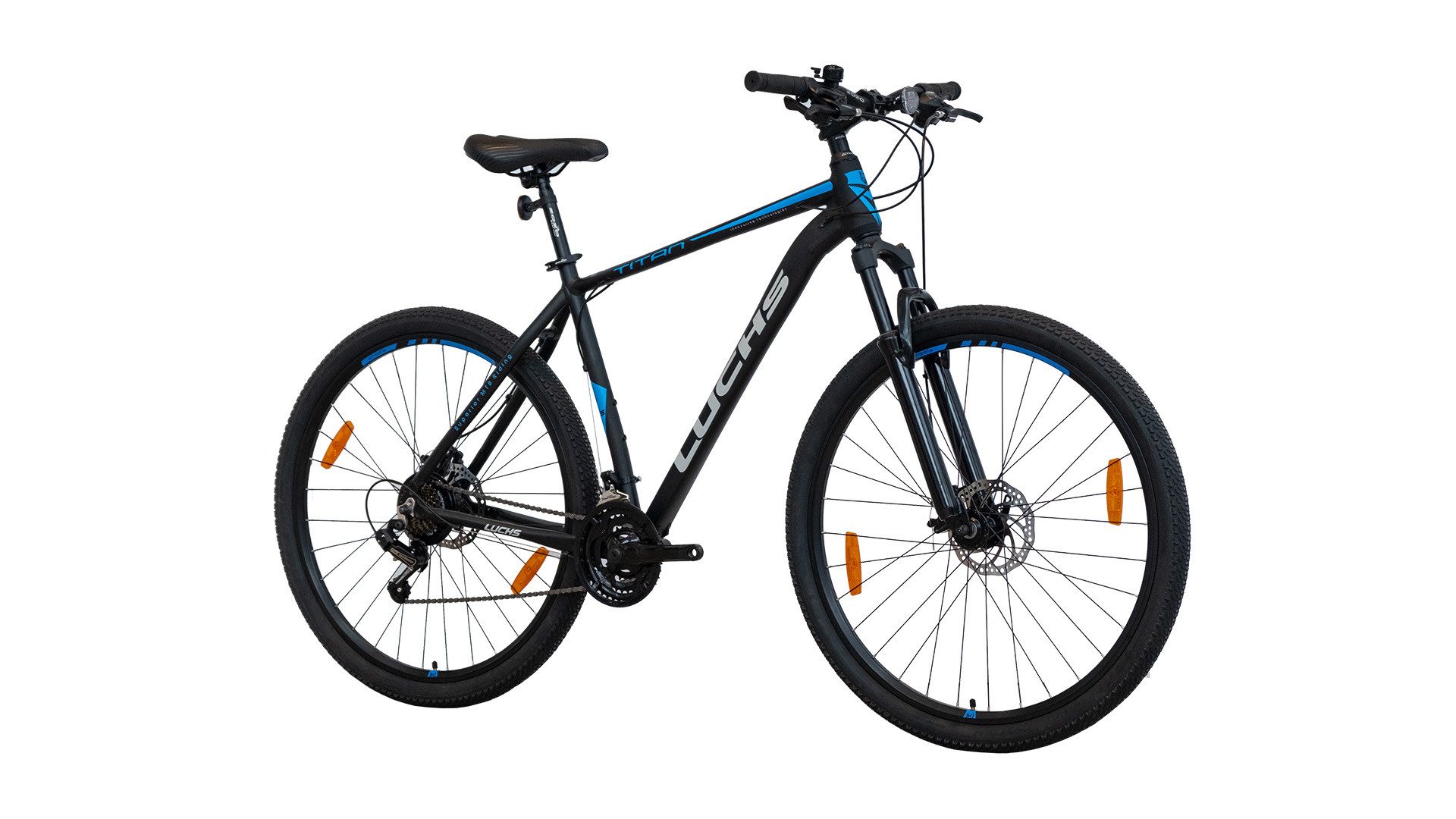 LUCHS Mountainbike Titan MTB 27,5" & 29" Scheibenbremsen Aluminiumrahmen Jungen & Herren, 21 Gang Shimano, Kettenschaltung, Scheibenbremsen – Aluminiumrahmen – Für Jungen & Herren