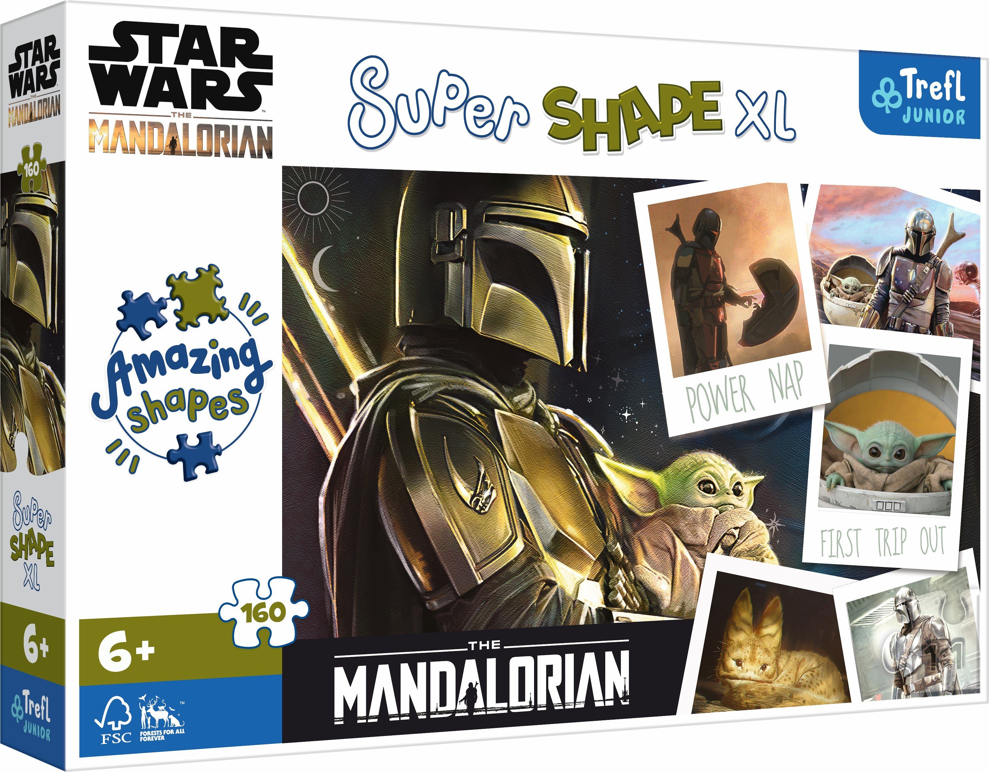 Trefl Puzzle Trefl 50035 Star Wars The Mandalorian Puzzle, 160 Puzzleteile, Made in Europe