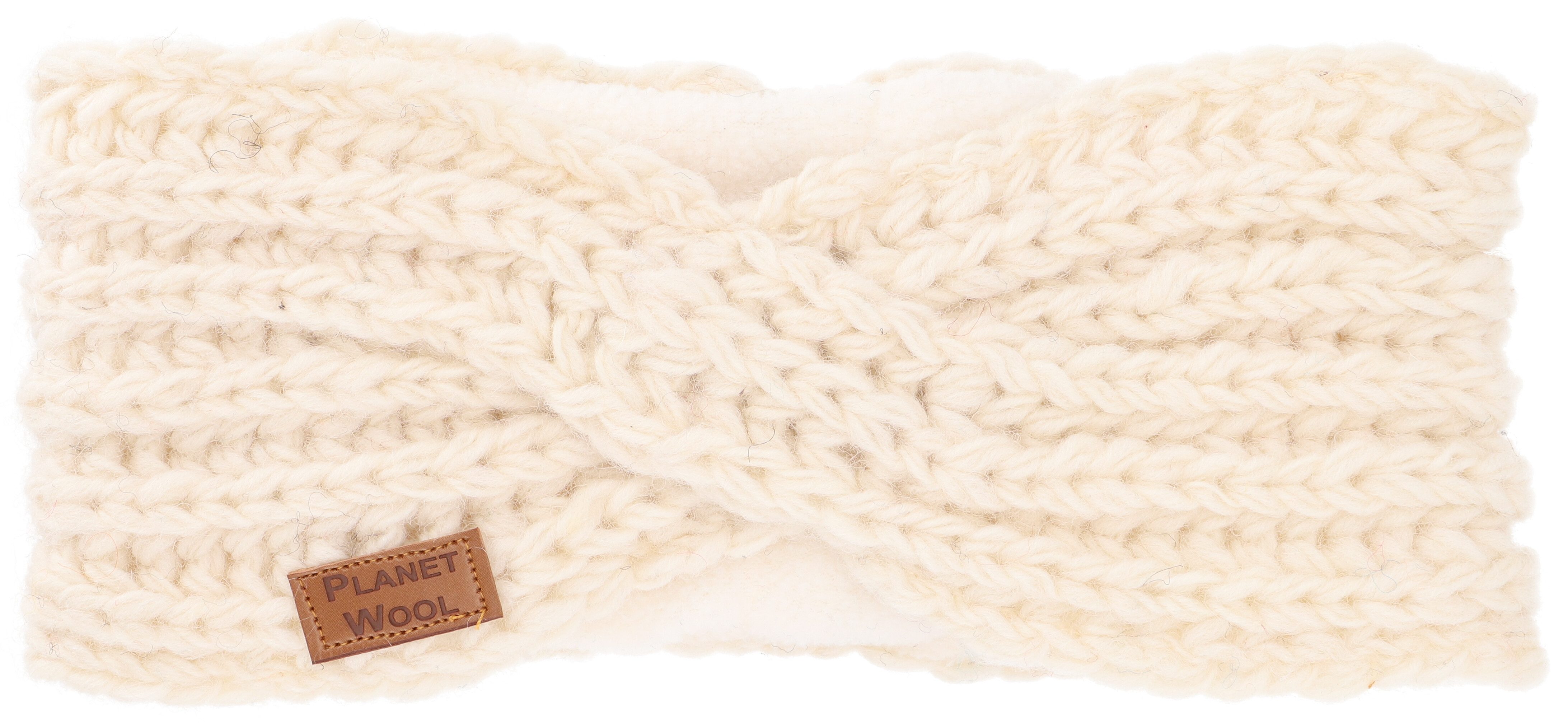 Guru-Shop Stirnband Woll-Strick-Stirnband, gestrickter Ohrenwärmer.. günstig online kaufen