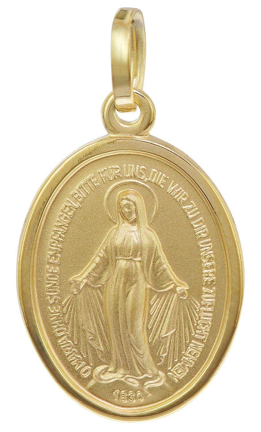 trendor Runder Anhänger Madonna Milagrosa Gold-333/8 Karat 16 mm