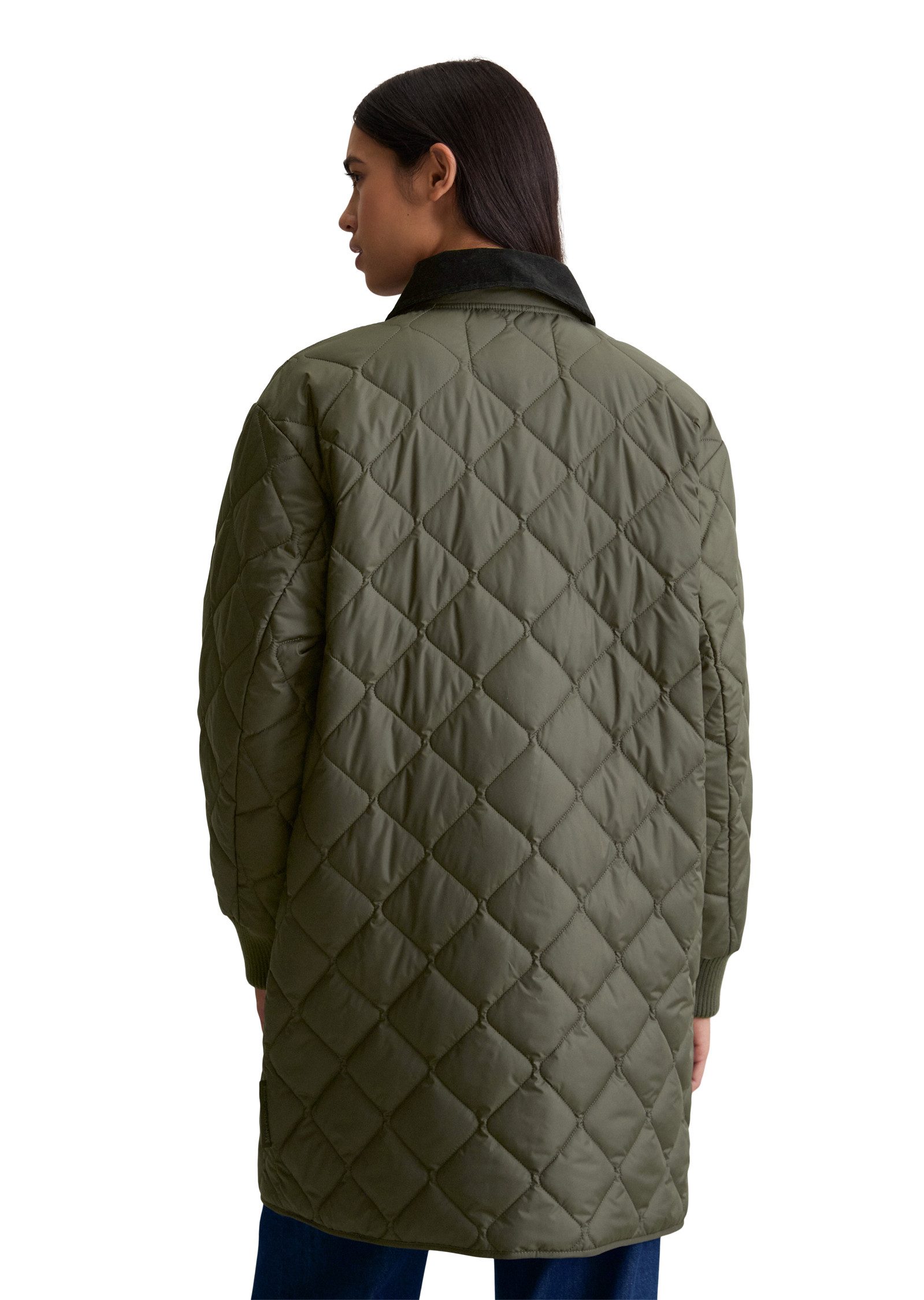 Marc O'Polo DENIM Steppmantel relaxed fit, 2-Wege-Reißverschluss, Cord-Kent günstig online kaufen