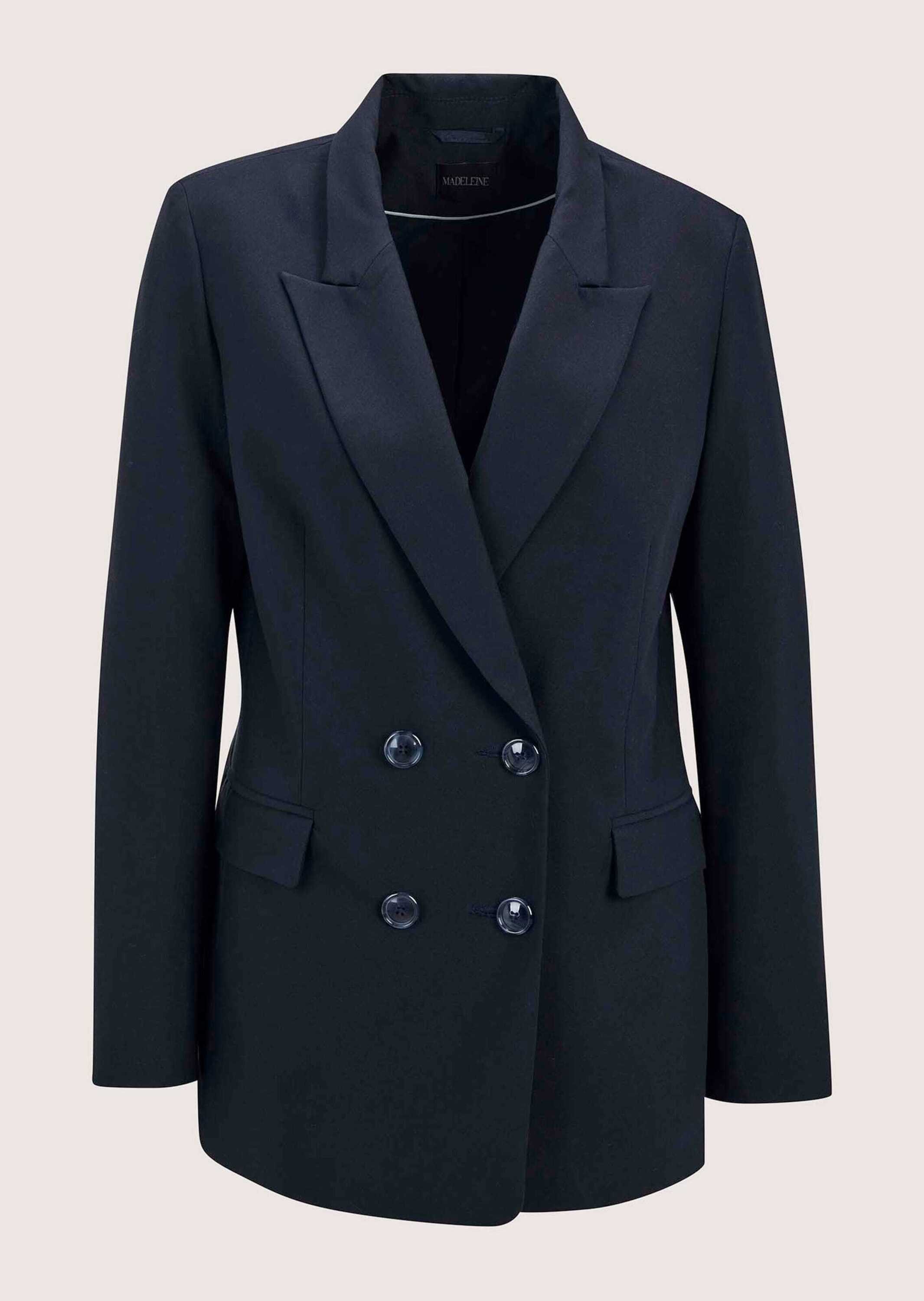 MADELEINE Kurzblazer Zweireihiger Longblazer mit Futter