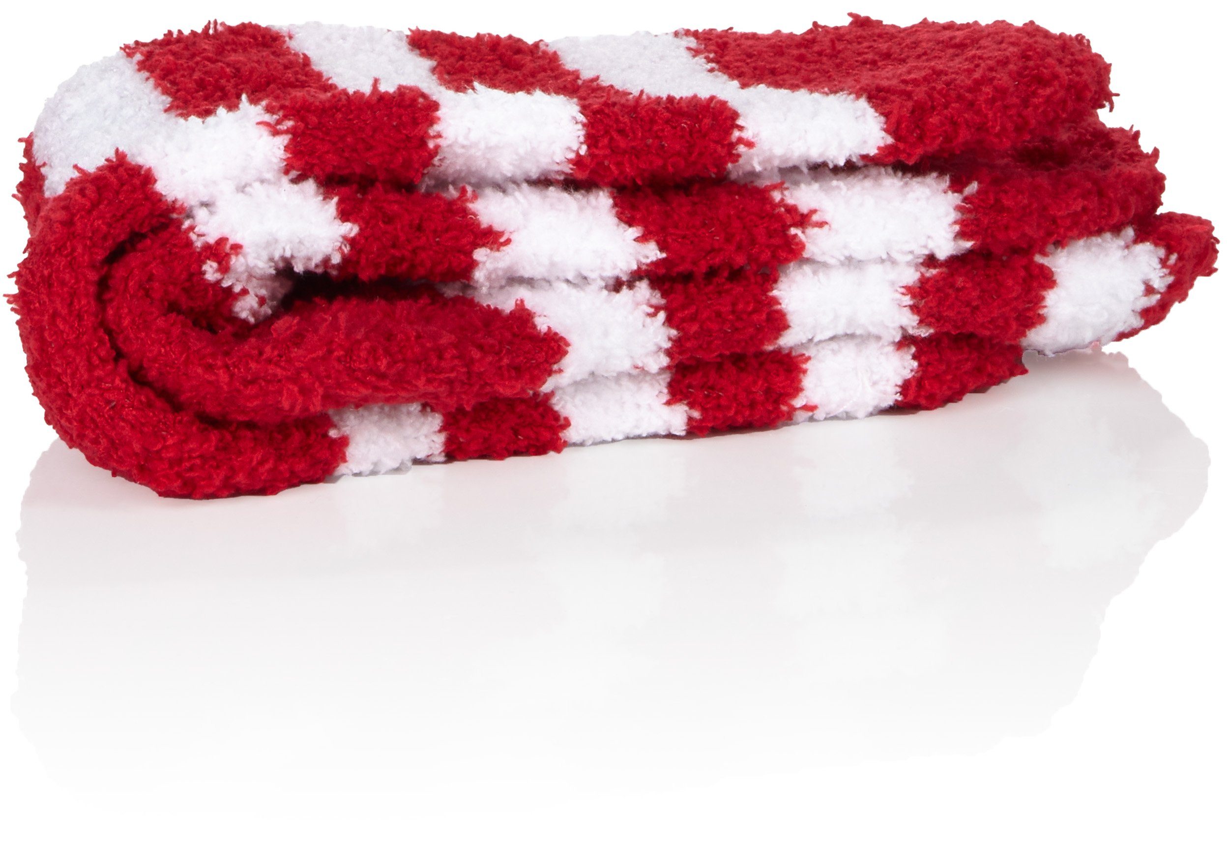 BRUBAKER Pflege-Geschenkset Dusch- und Badeset Weihnachten, Pflegeset für Damen und Mädchen, Rot, 2-tlg., Frauen Geschenkset mit Plüsch Socken, Beauty Wellness Set