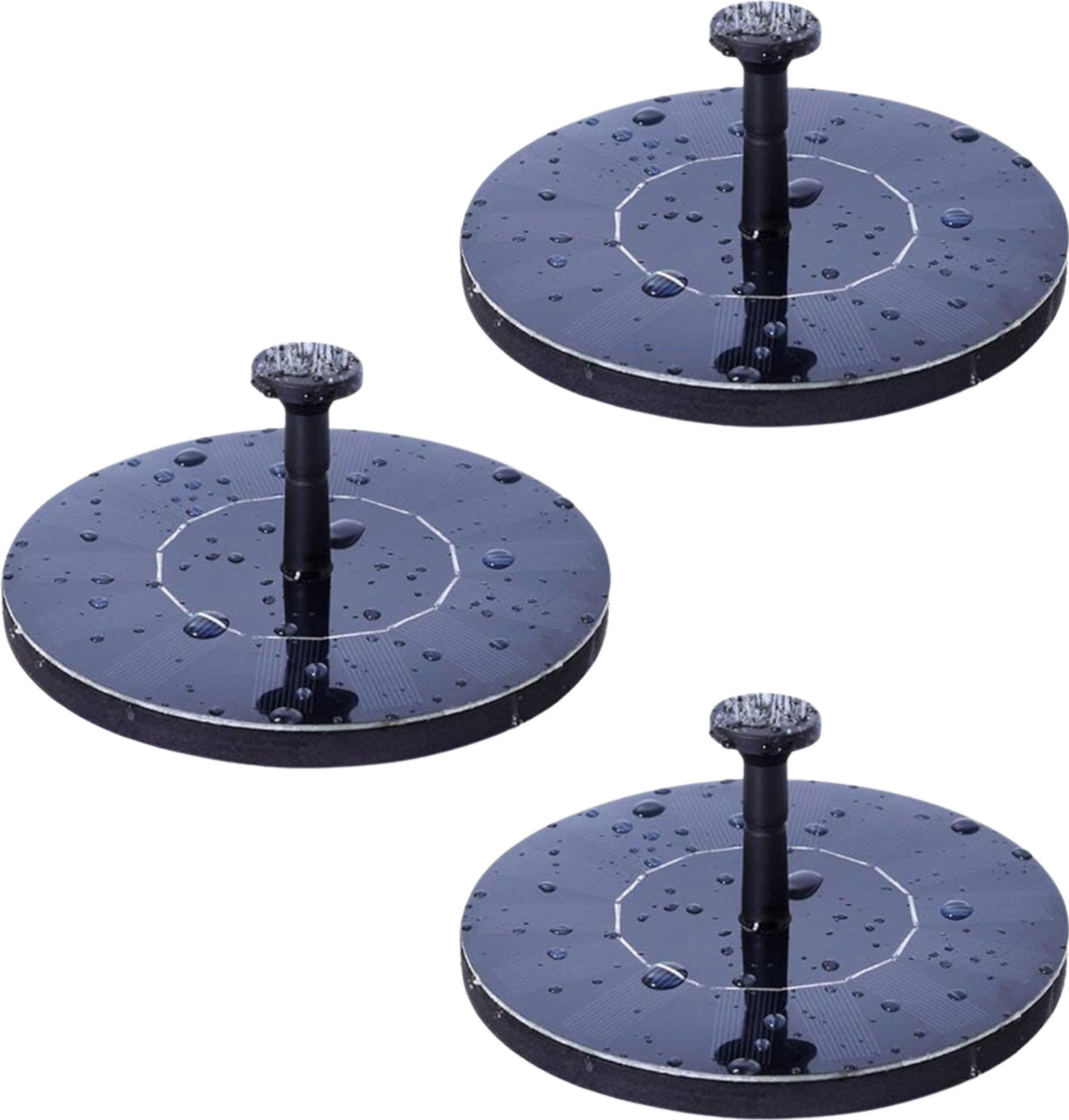 FELIXLEO Solarpumpe 3er Set Solar Springbrunnen Teichpumpe Sprüheffekte Garten Wasserspiel