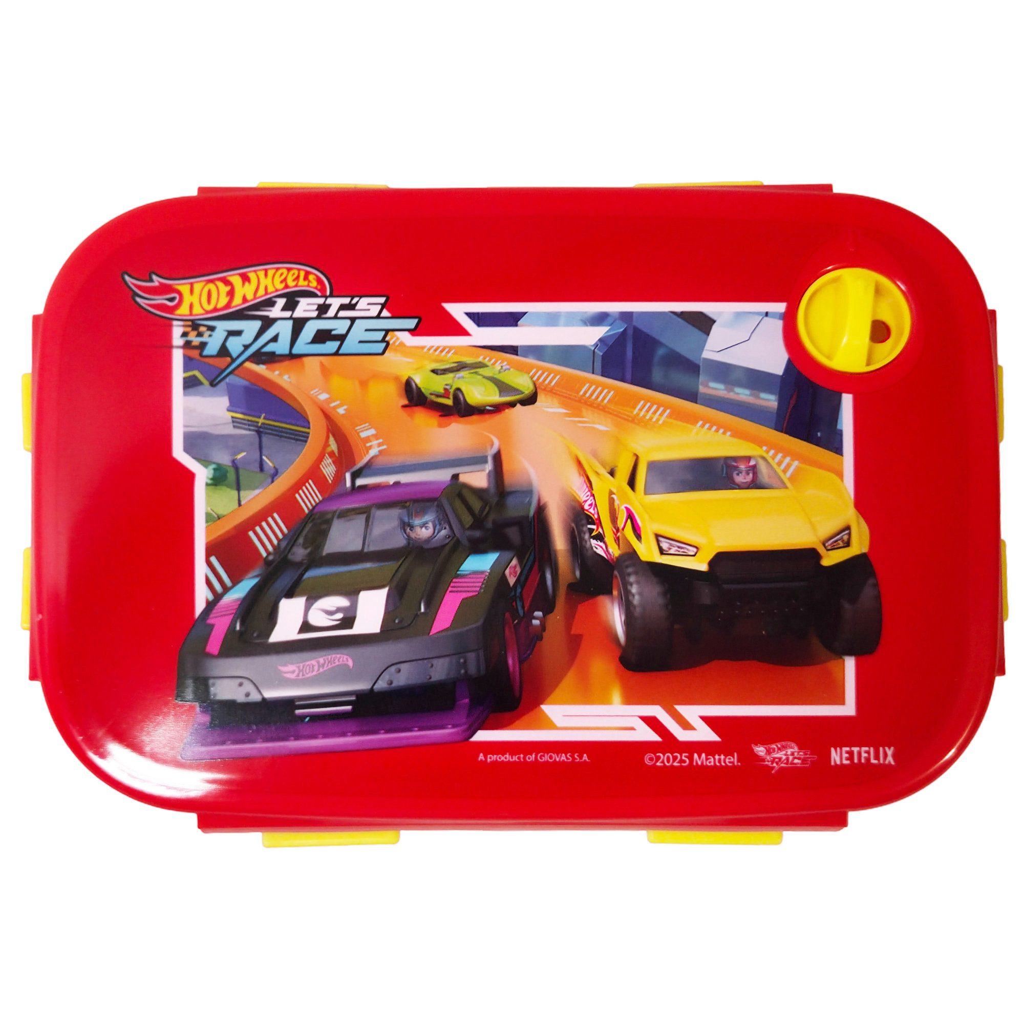 Hot Wheels Lunchbox Hot Wheels Racing 2 tlg Lunch Set Brotdose Alu Trinkflasche 500 ml, (2-tlg., Spar-Set)