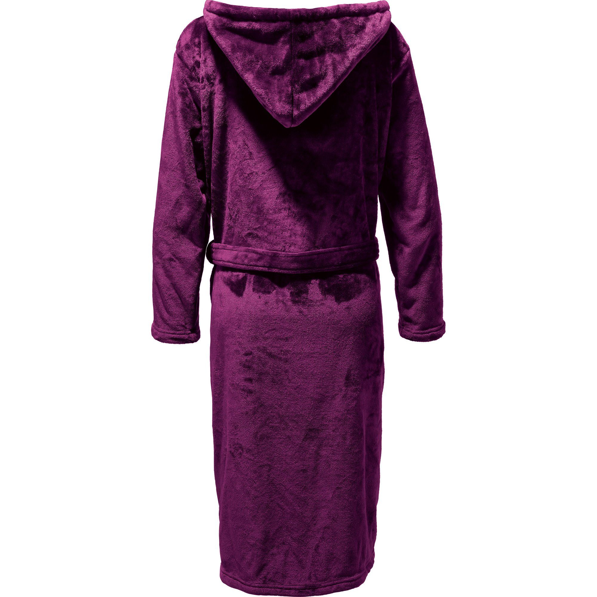 REDBEST Bademantel Unisex-Bademantel "Perris" mit Kapuze, Langform, Fleece, günstig online kaufen