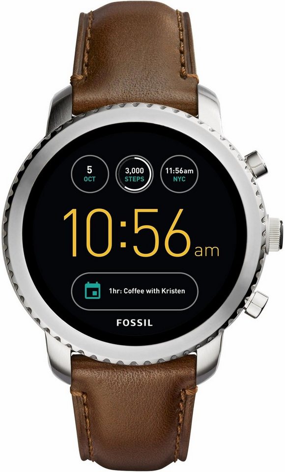 Fossil Smartwatches Q EXPLORIST, FTW4003 Smartwatch (Android Wear, mit individuell einstellbarem