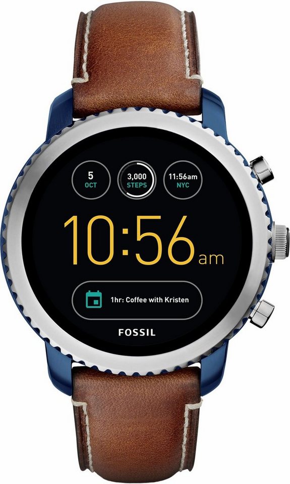 Fossil Smartwatches Q EXPLORIST, FTW4004 Smartwatch (Android Wear, mit individuell einstellbarem