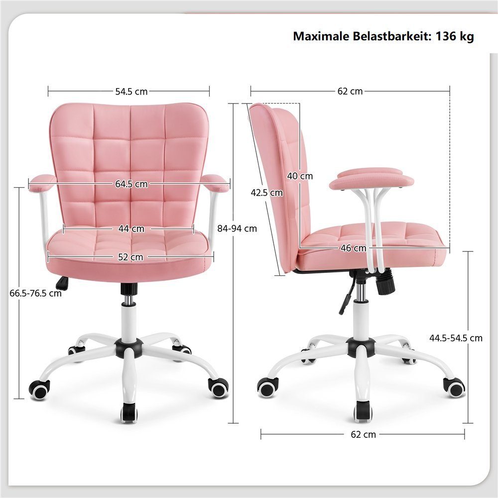 Yaheetech Drehstuhl, Bürostuhl Ergonomischer Schreibtischstuhl Bürosessel günstig online kaufen
