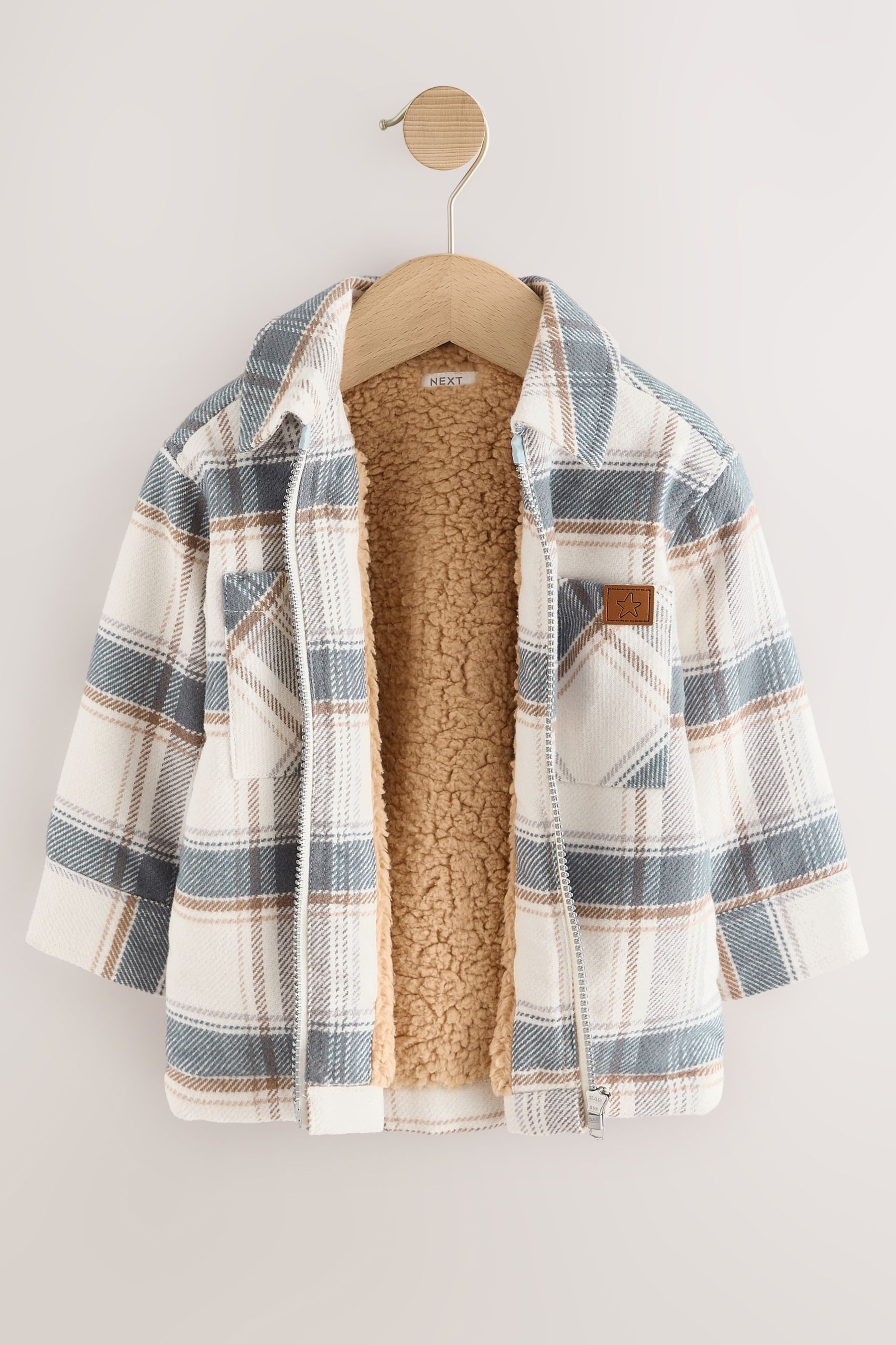 Next Hemdjacke Hemdjacke mit Teddyfellfutter (1-St)