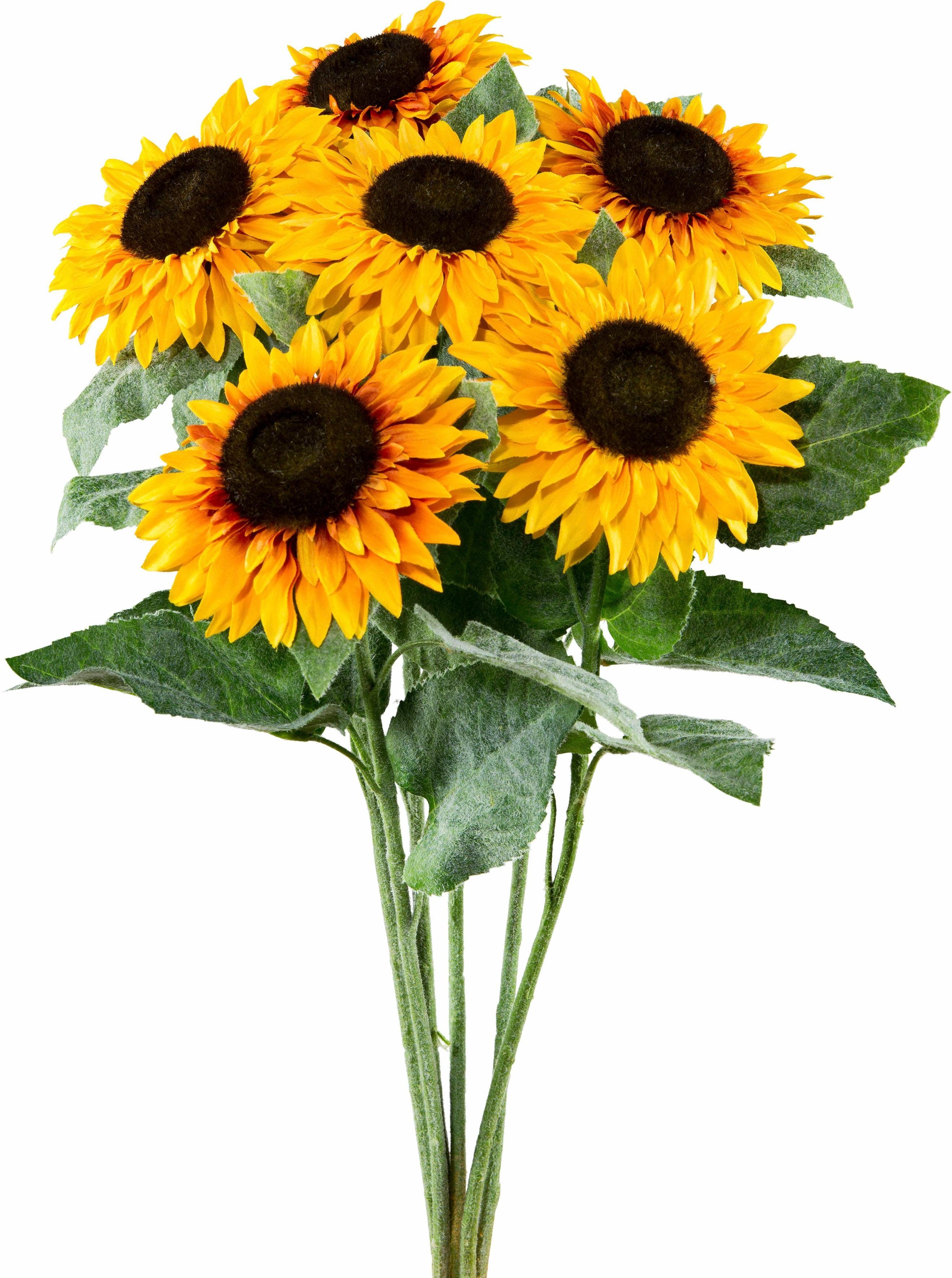 Sonnenblume Seidenblume Kunstblume gelb L 68 cm 61455 F18 