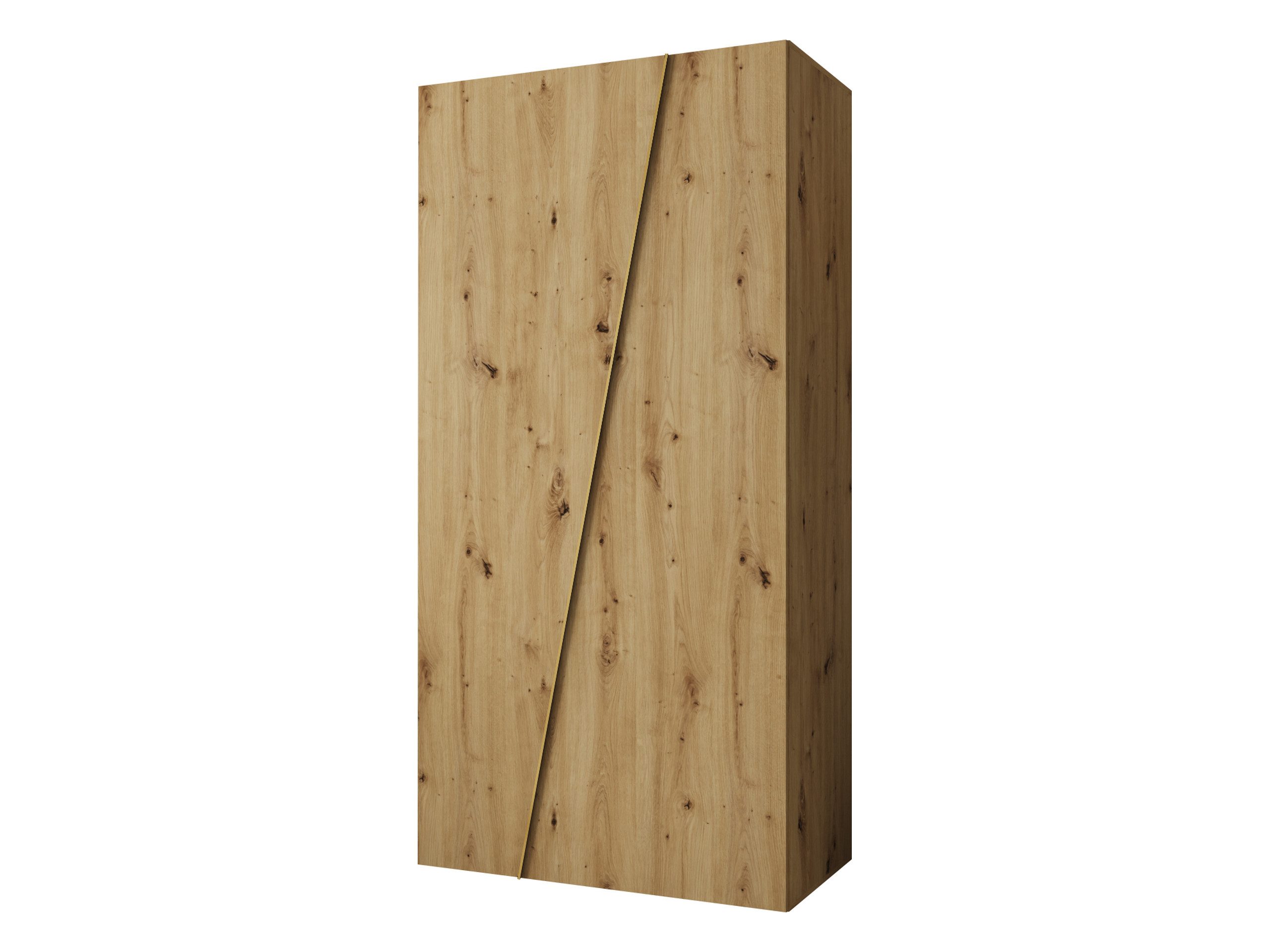 MIRJAN24 Kleiderschrank Zen 100 cm (mit zwei Drehtüren) mit gedämpftem Schließsystemm 100x50x202 cm