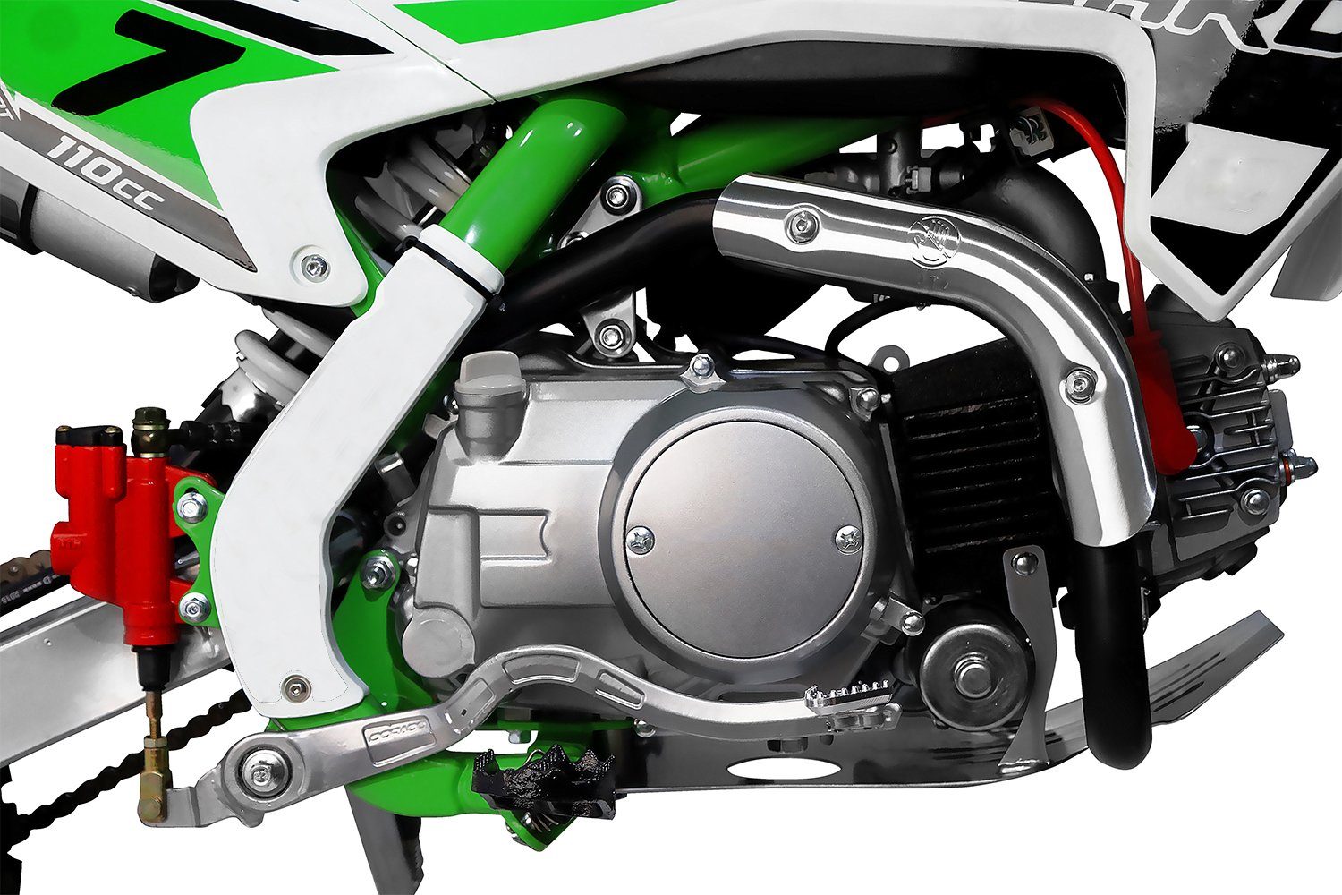 Nitro Motors Dirt-Bike CRX Gang, Dirtbike Pitbike, Rot 110cc Automatikschaltung Automatik 10/10" 1 Crossbike E-Stater