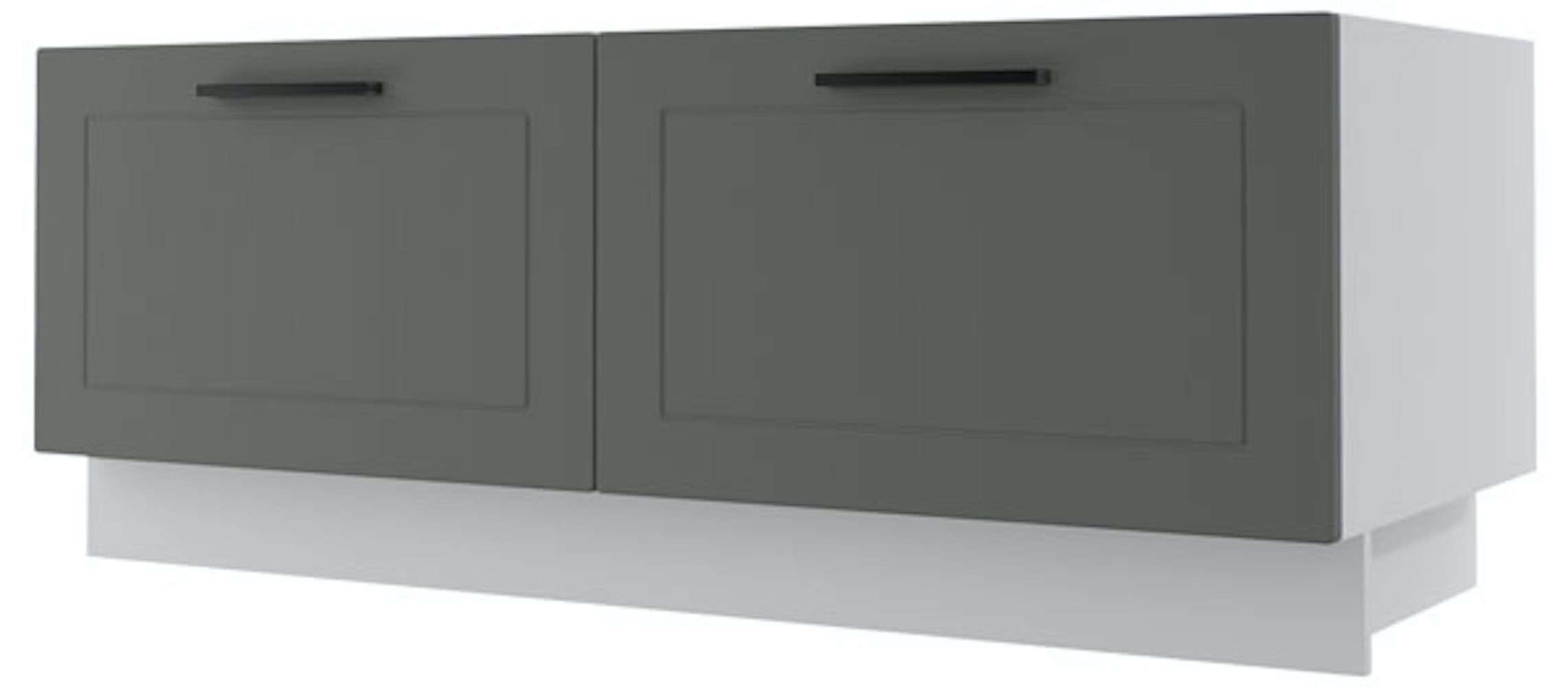 grey 2 (Kvantum) matt wählbar dust 120cm mit Korpusfarbe Kvantum Schubladen Feldmann-Wohnen (Vollauszug) Front- Unterschrank &
