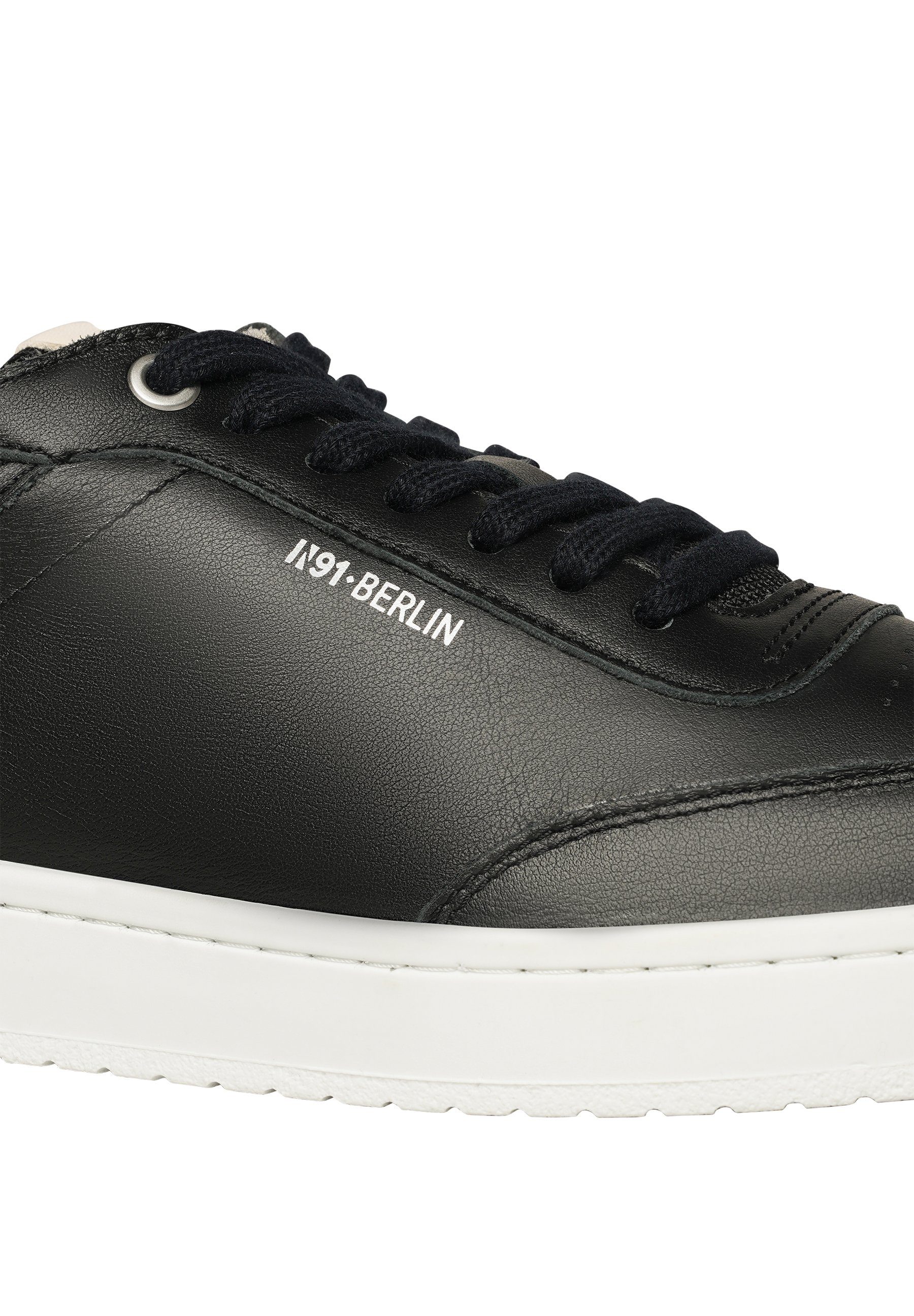 N91 Court M AB Herrensneaker Sneaker Turnschuh Leder handgefertigt, sportlicher Freizeitschuh Herren