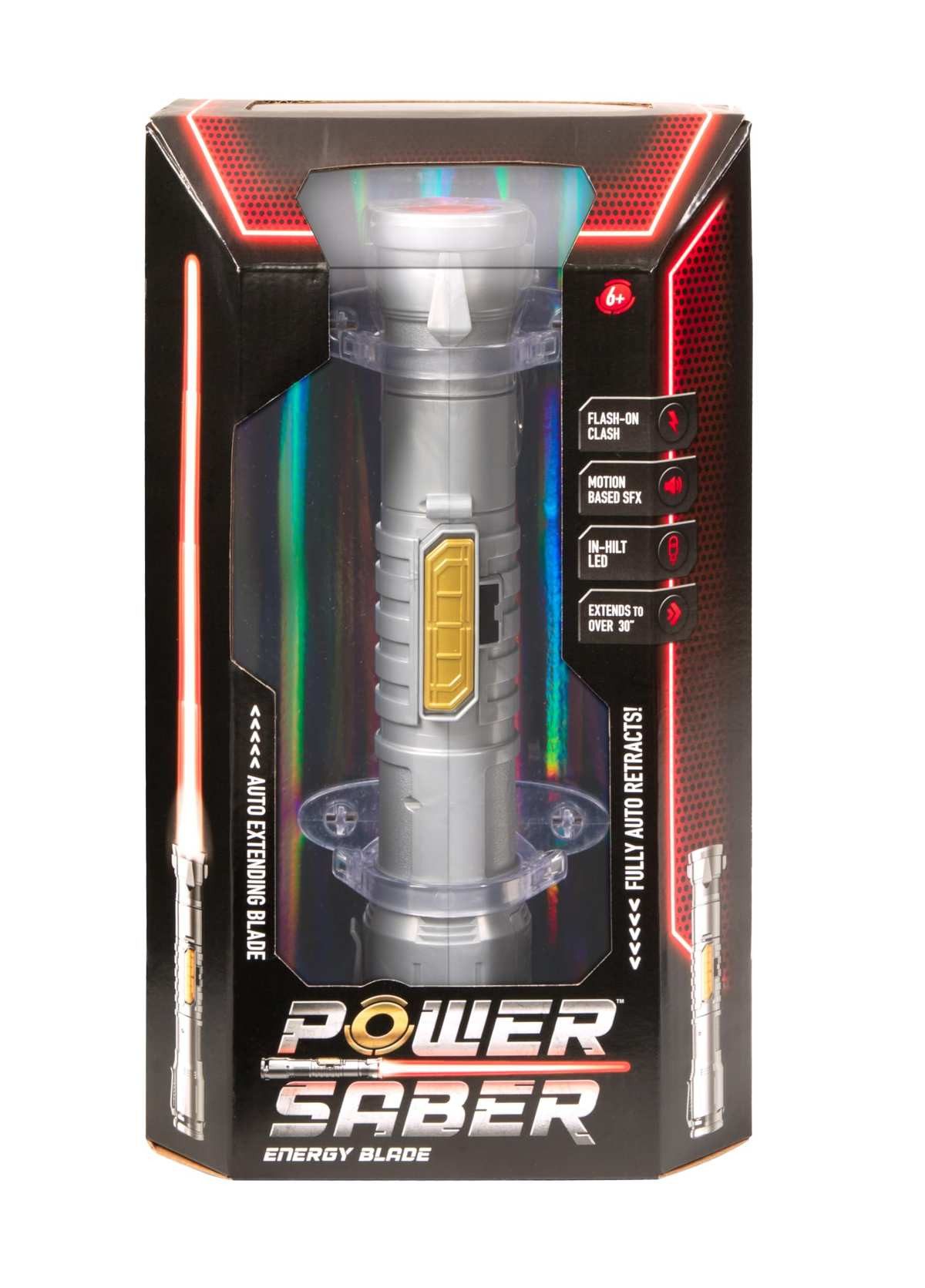 Goliath Toys Lichtschwert Goliath Power Saber Rot Laserschwert aus- und einziehbar 30cm/90cm 6+