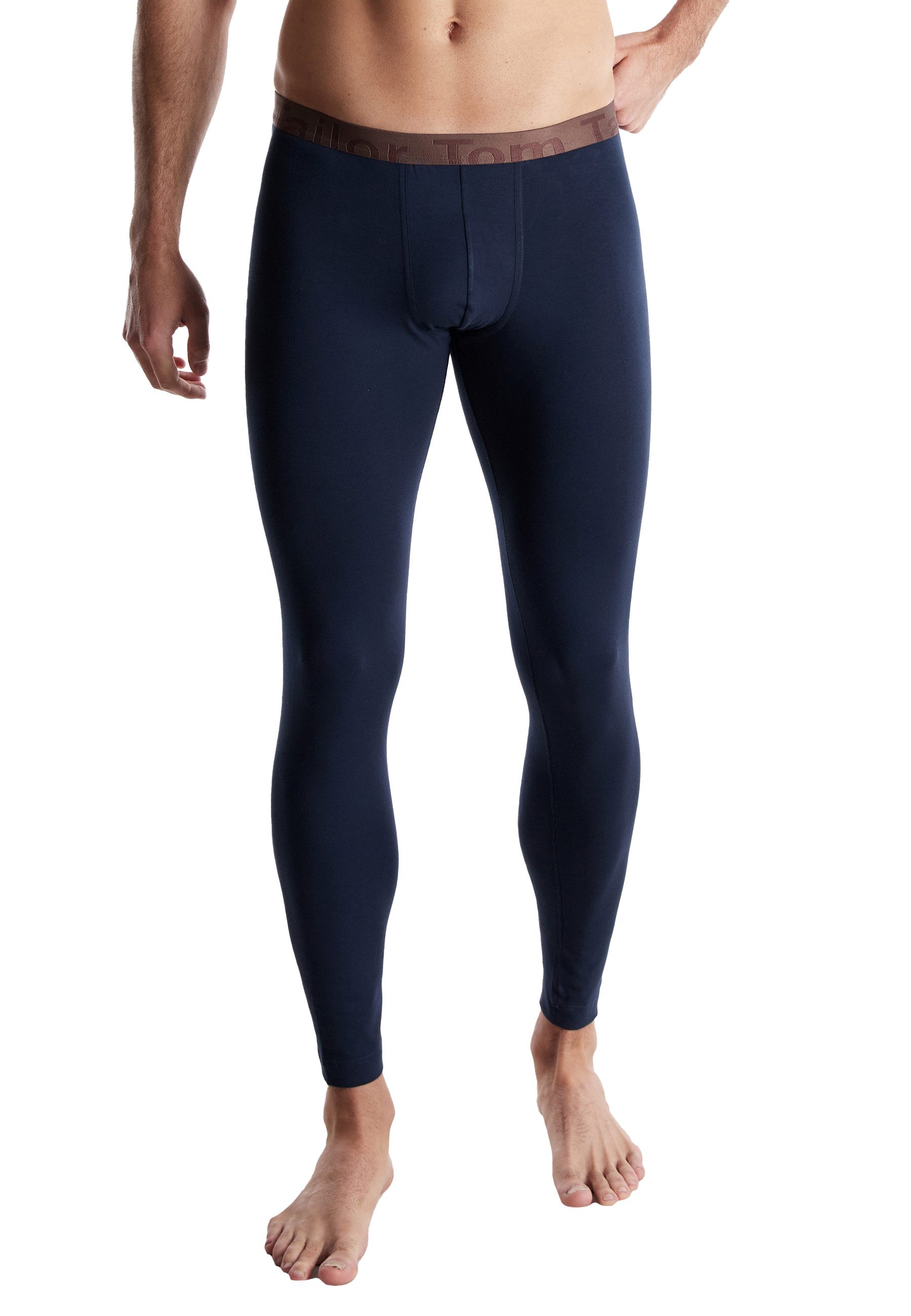 TOM TAILOR Lange Unterhose TOM TAILOR Herren lange Unterhose blau uni (1-St)