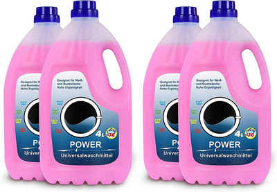 Hypafol Waschtisch Power Universal Flüssig Waschmittel (4-St), Vollwaschmittel in der Großpackung 4L Flaschen