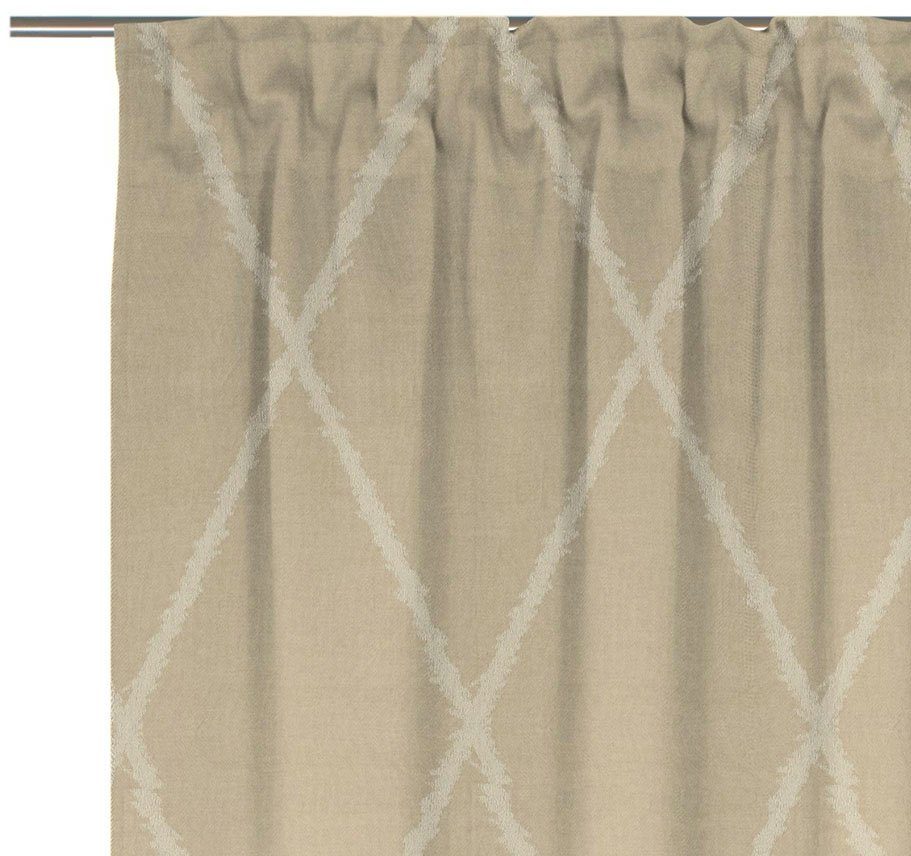 St), Casket Vorhang blickdicht, Jacquard, (1 light, Bio-Baumwolle aus nachhaltig beige Adam, Valdelana Multifunktionsband