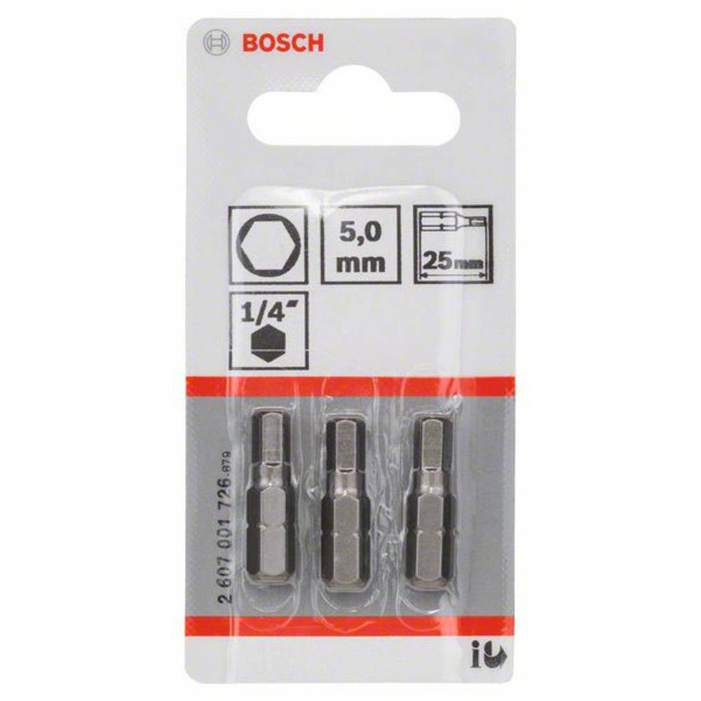 Thumbnail - BOSCH Sechskant-Bit Schrauberbit Extra-Hart HEX 5, 25 mm, 3er-Pack