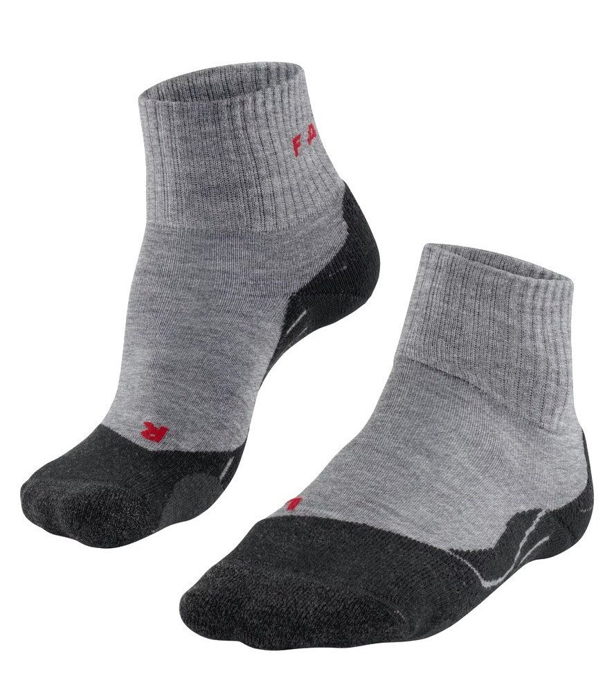 FALKE Wandersocken TK2 Explore Short (hoher Tragekomfort) hellgrau Herren - 1 Paar